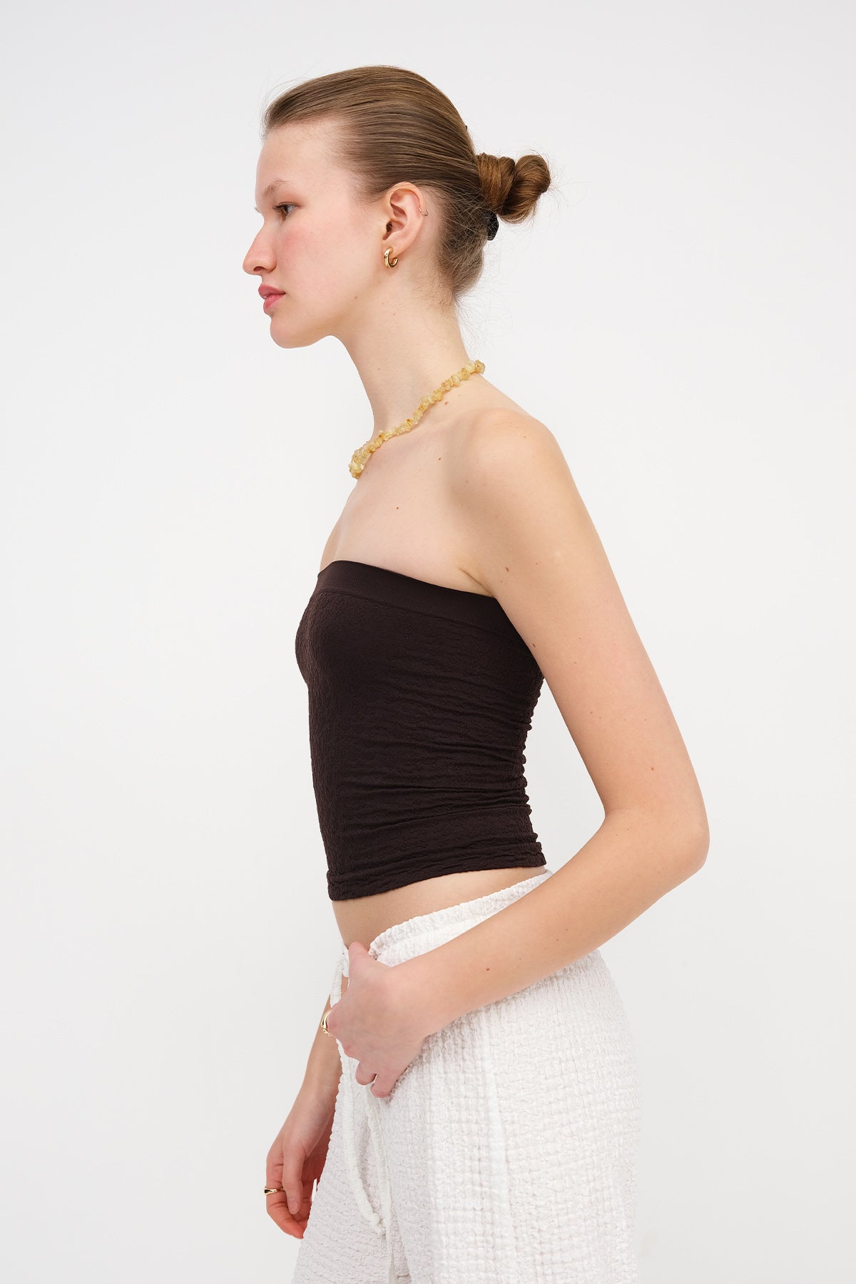 Bitter-Coffee_Strapless-Textured-Bustier-addax