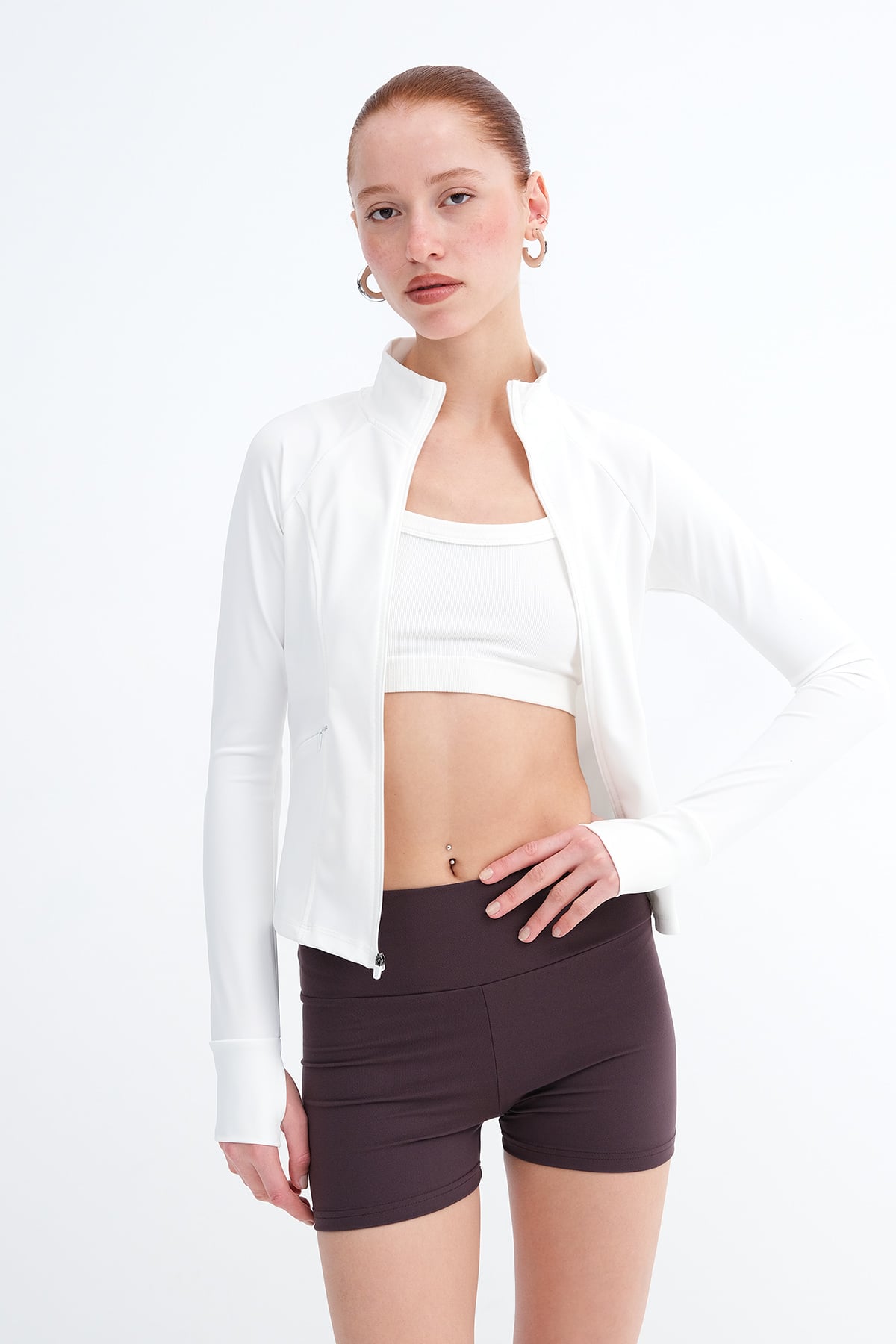 Ecru_Stand-Collar-Zippered-Cardigan-addax