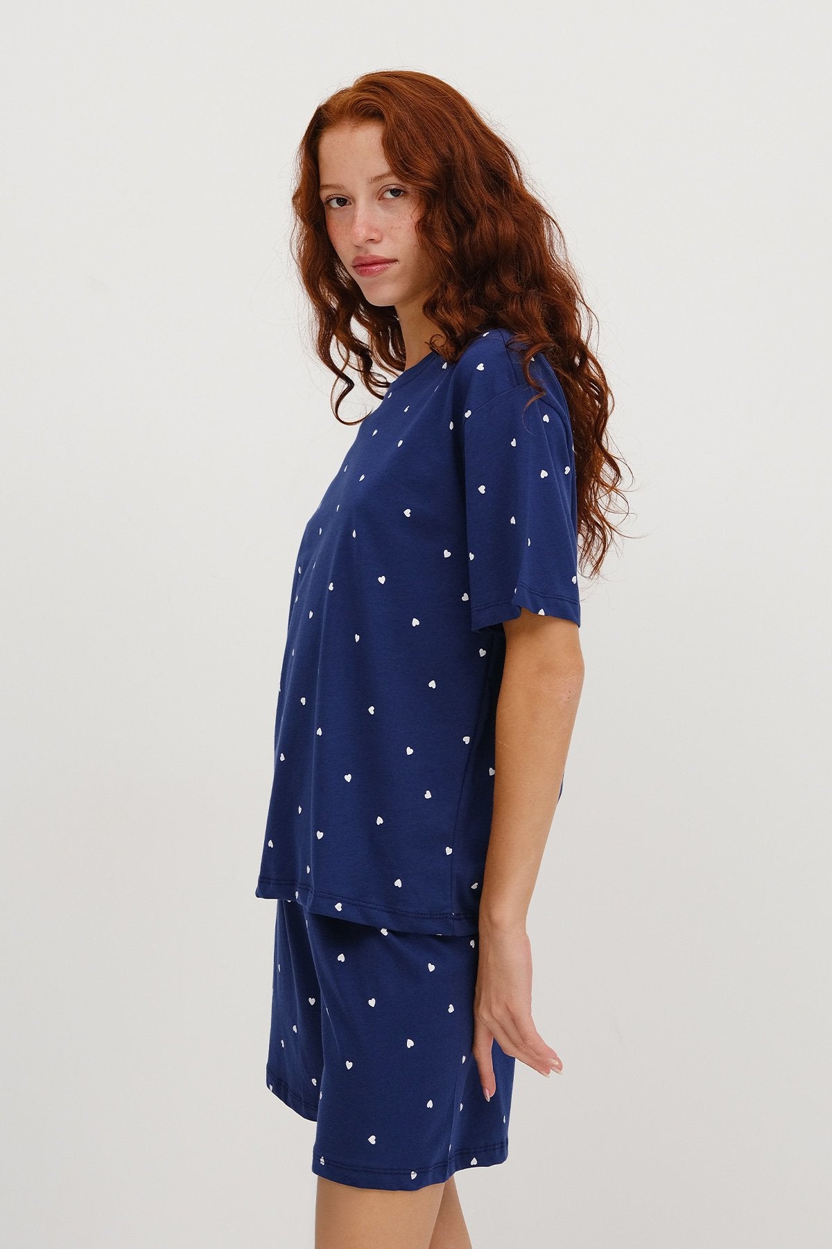 Night-Blue_Patterned-Shorts-Pajama-Set-addax