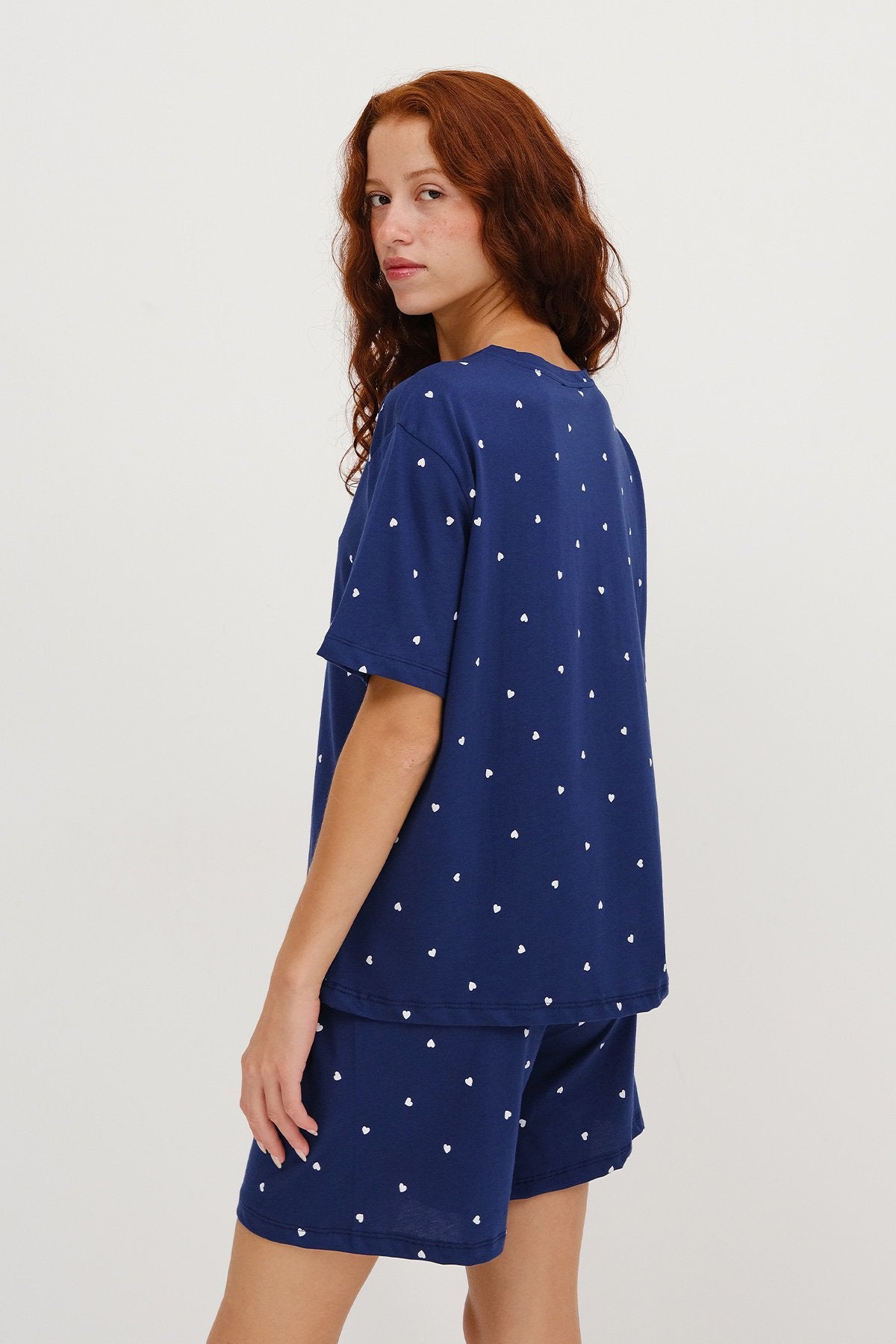 Night-Blue_Patterned-Shorts-Pajama-Set-addax