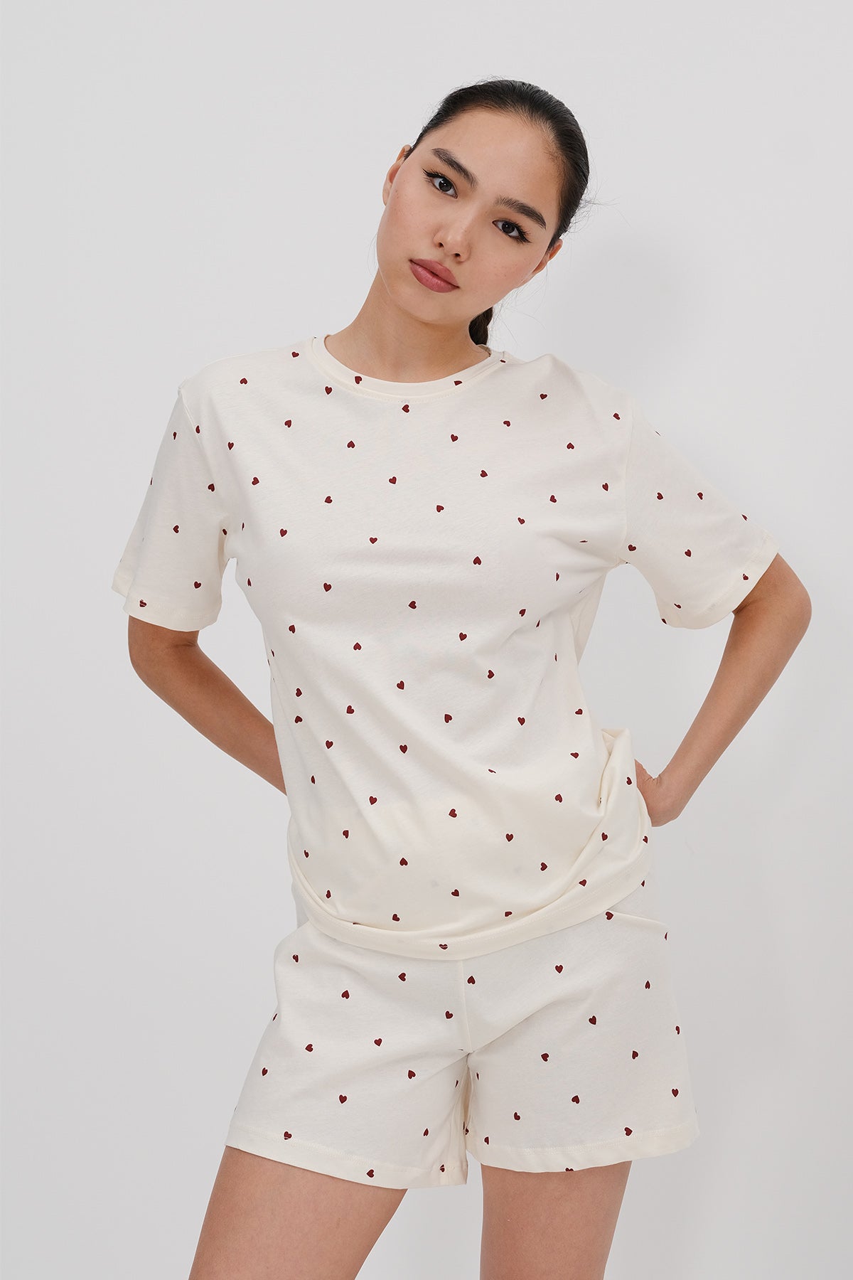 Patterned Shorts Pajama Set