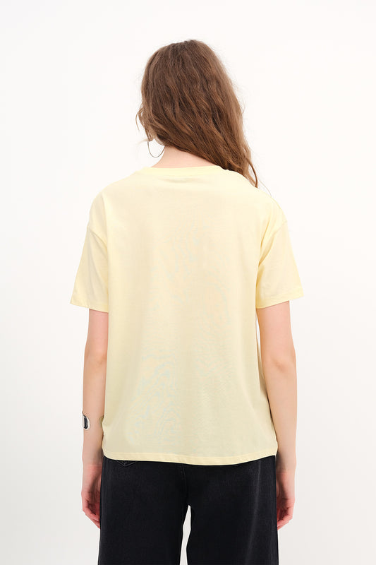 Light-Yellow_Short-Sleeve-Printed-T-Shirt-addax