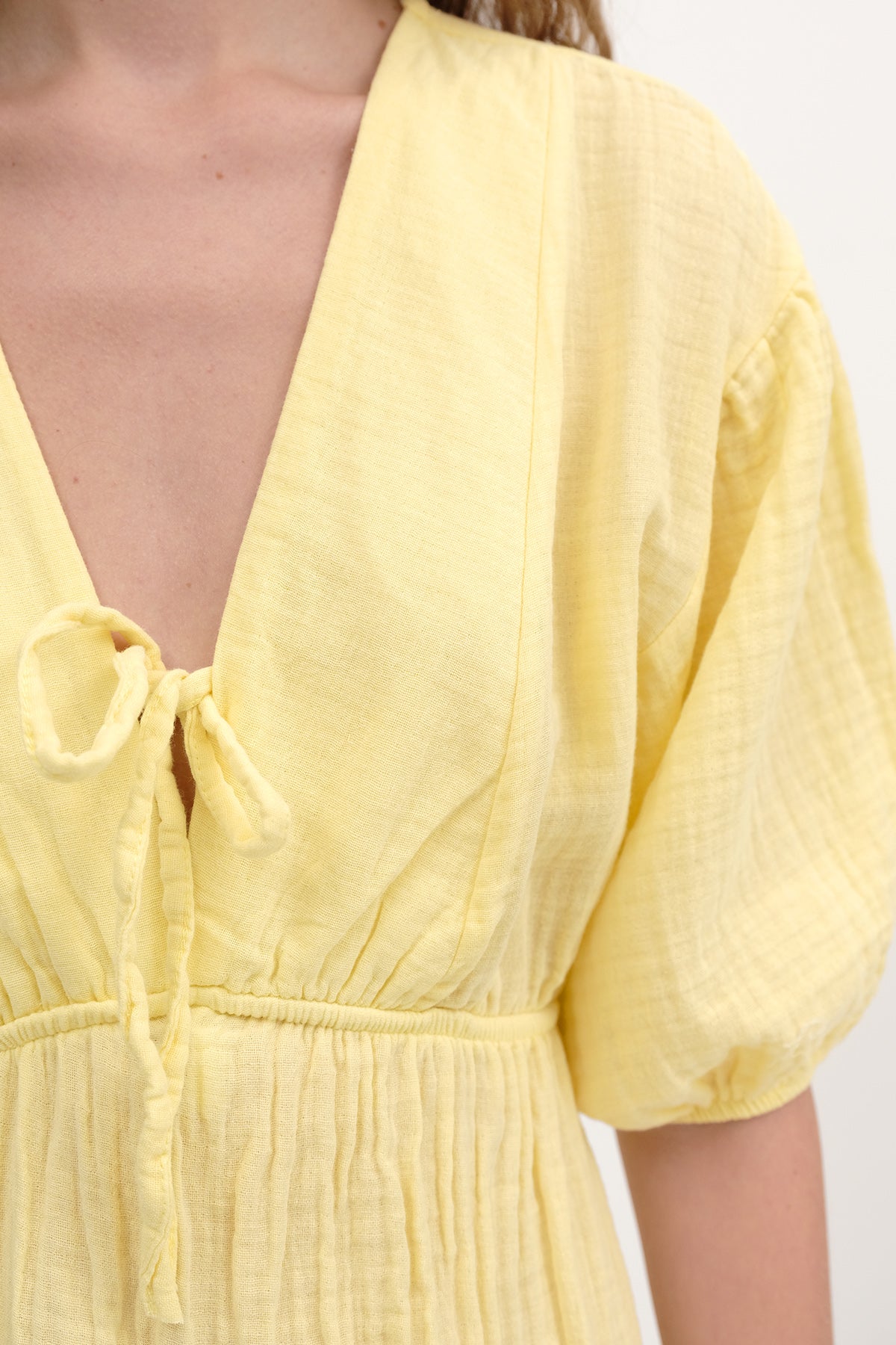 Yellow_Balloon-Sleeve-Midi-Dress-addax