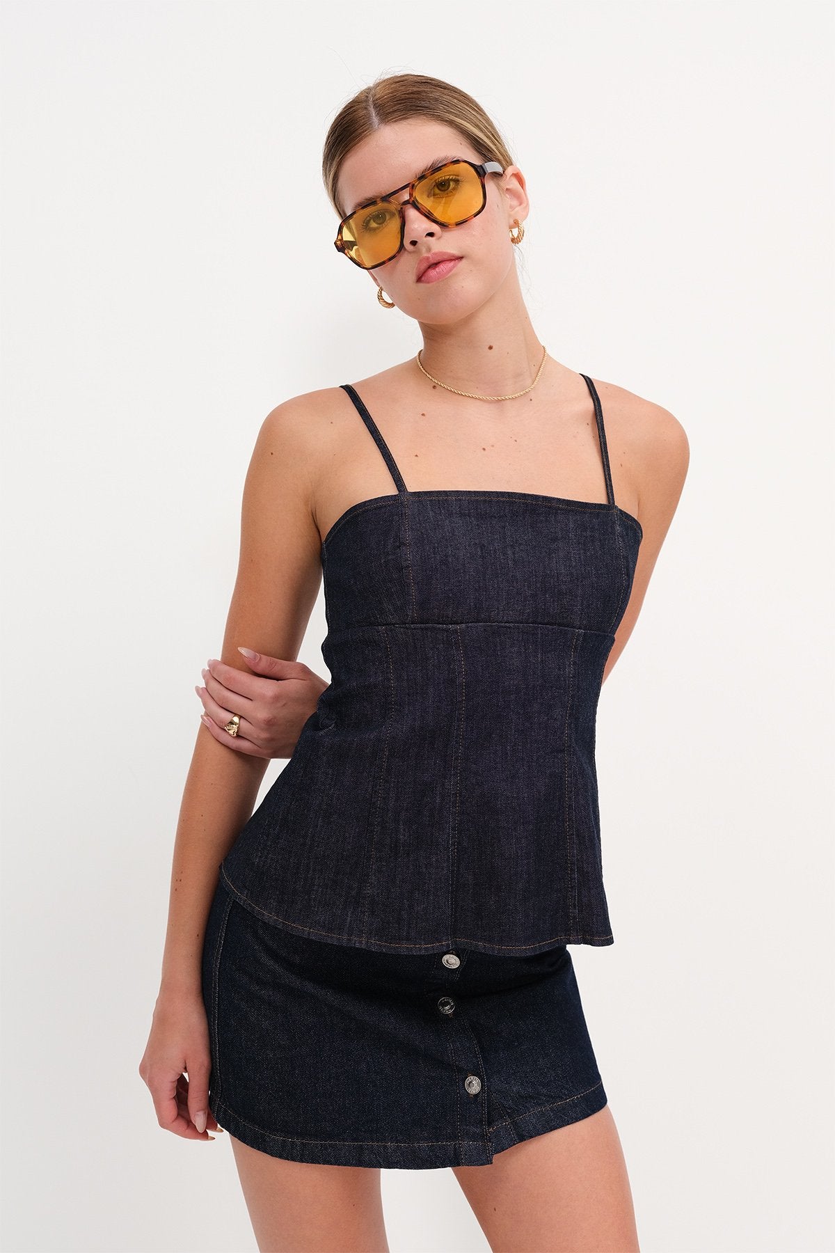 Blue_Adjustable-Strap-Denim-Blouse-addax