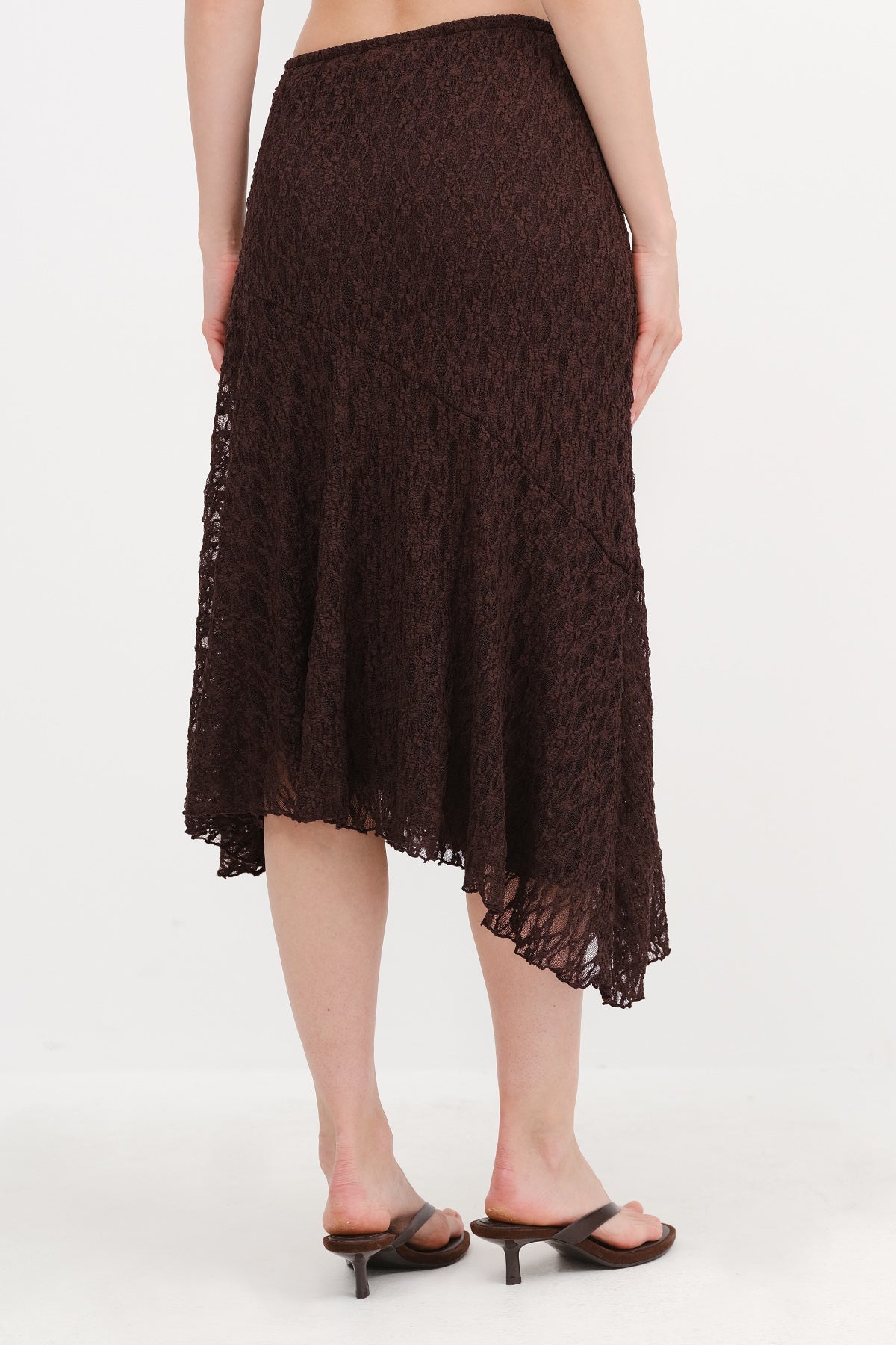 Bitter-Coffee_Asymmetrical-Cut-Lace-Skirt-addax