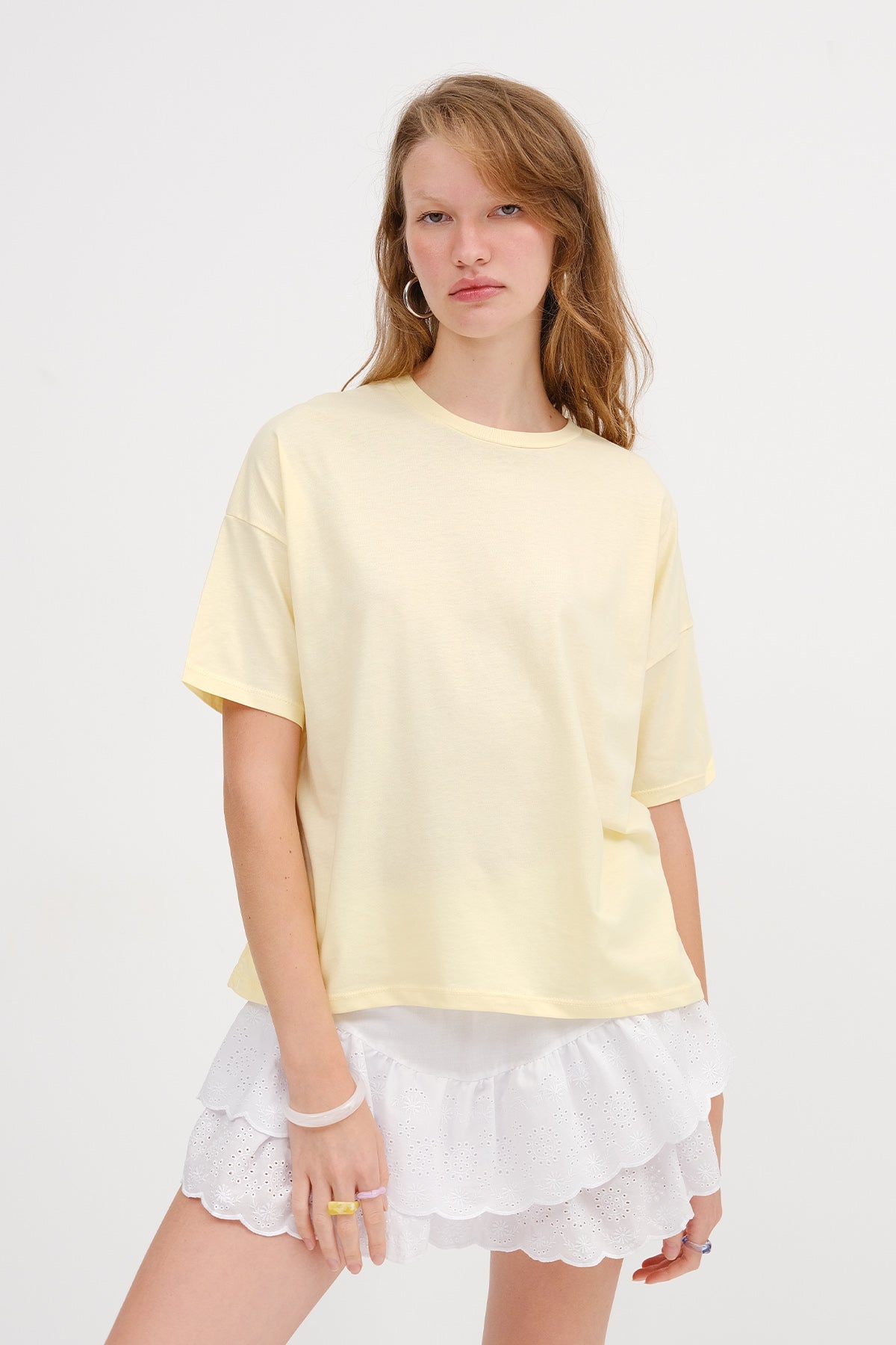 Yellow_Crew-Neck-Basic-T-shirt-addax