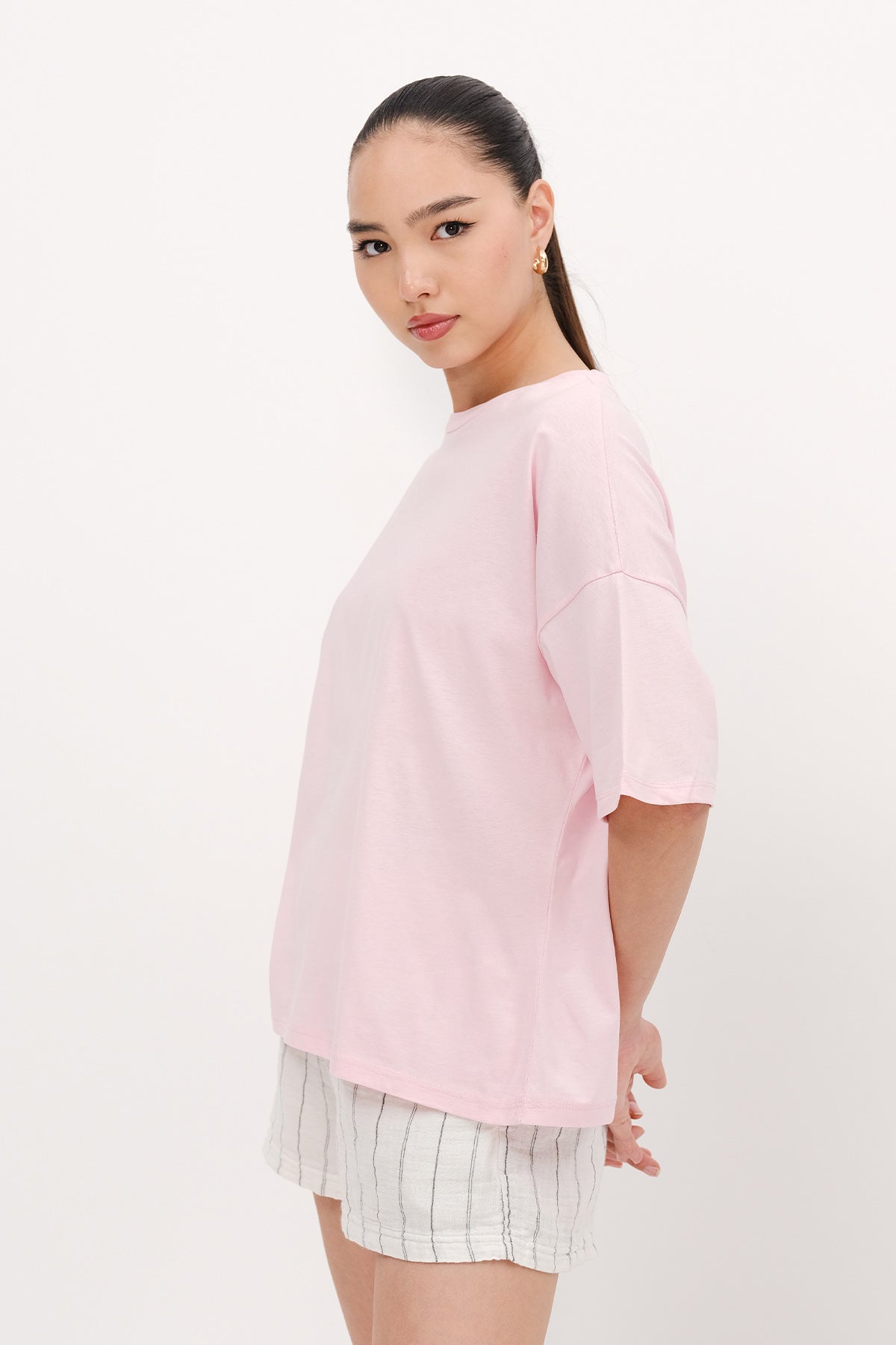 Pink_Crew-Neck-Basic-T-shirt-addax