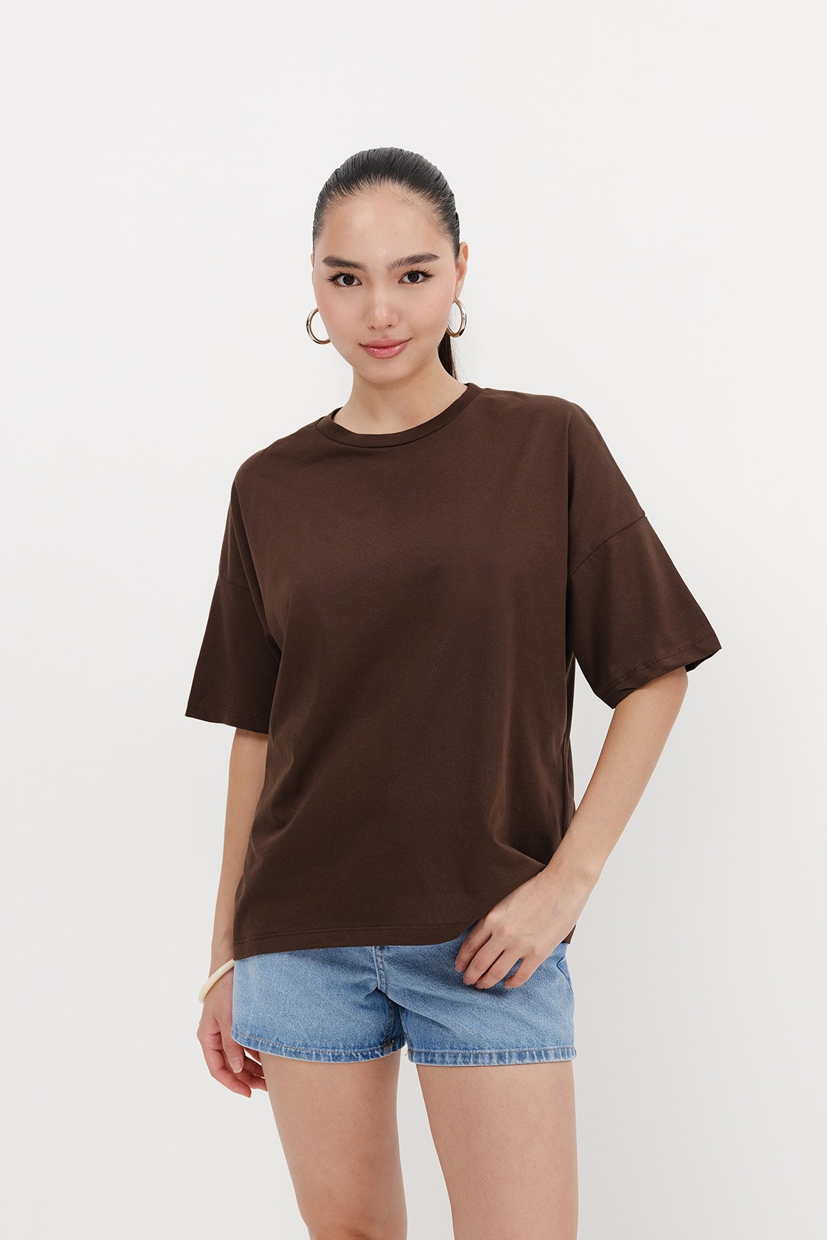 Brown_Crew-Neck-Basic-T-shirt-addax