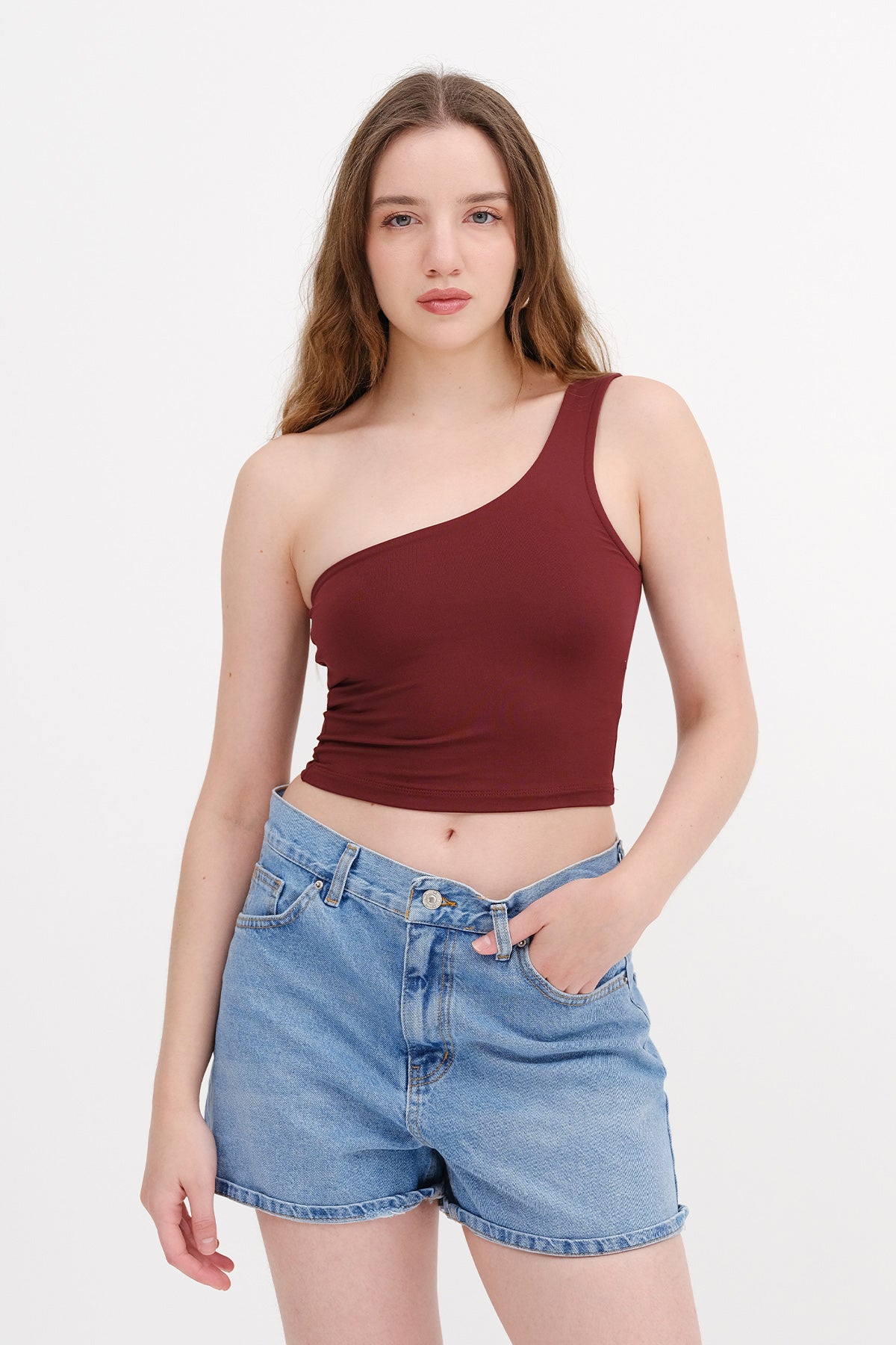 Burgundy_One-Shoulder-Crop-Bustier-addax