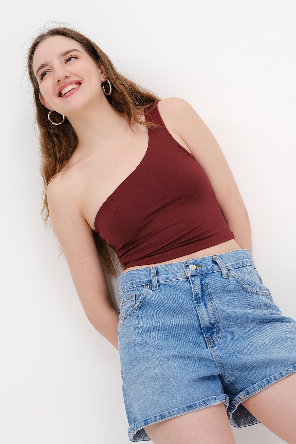 Burgundy_One-Shoulder-Crop-Bustier-addax