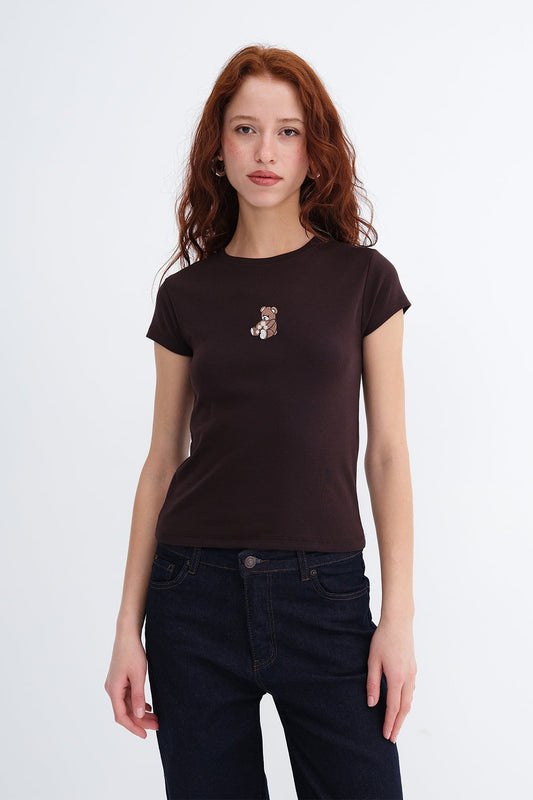 Bitter-Coffee_Embroidered-Teddy-T-Shirt-addax