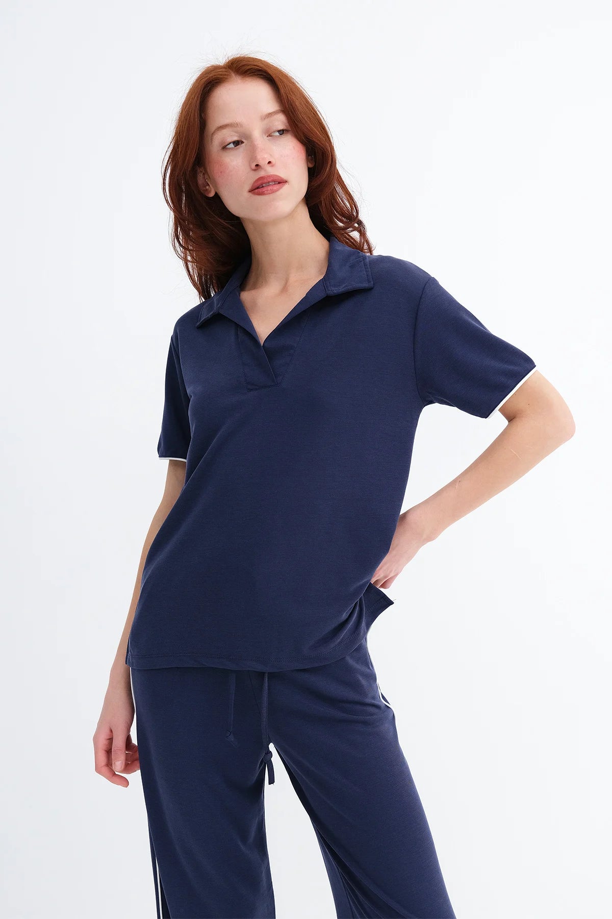 Night-Blue_Polo-Collar-Top-Bottom-Set-addax