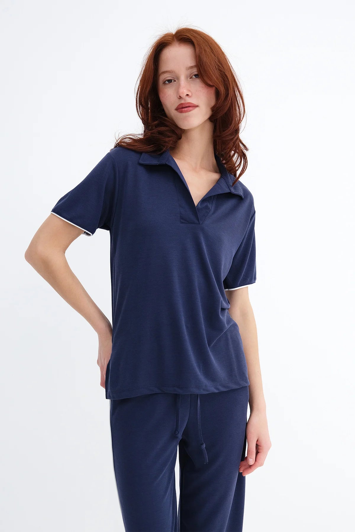 Night-Blue_Polo-Collar-Top-Bottom-Set-addax