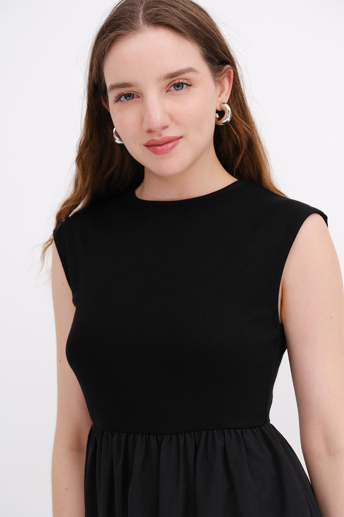 Black_Sleeveless-Modal-Long-Dress-addax