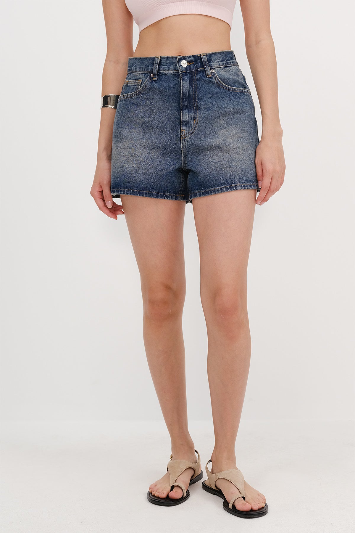 High Waist Denim Shorts
