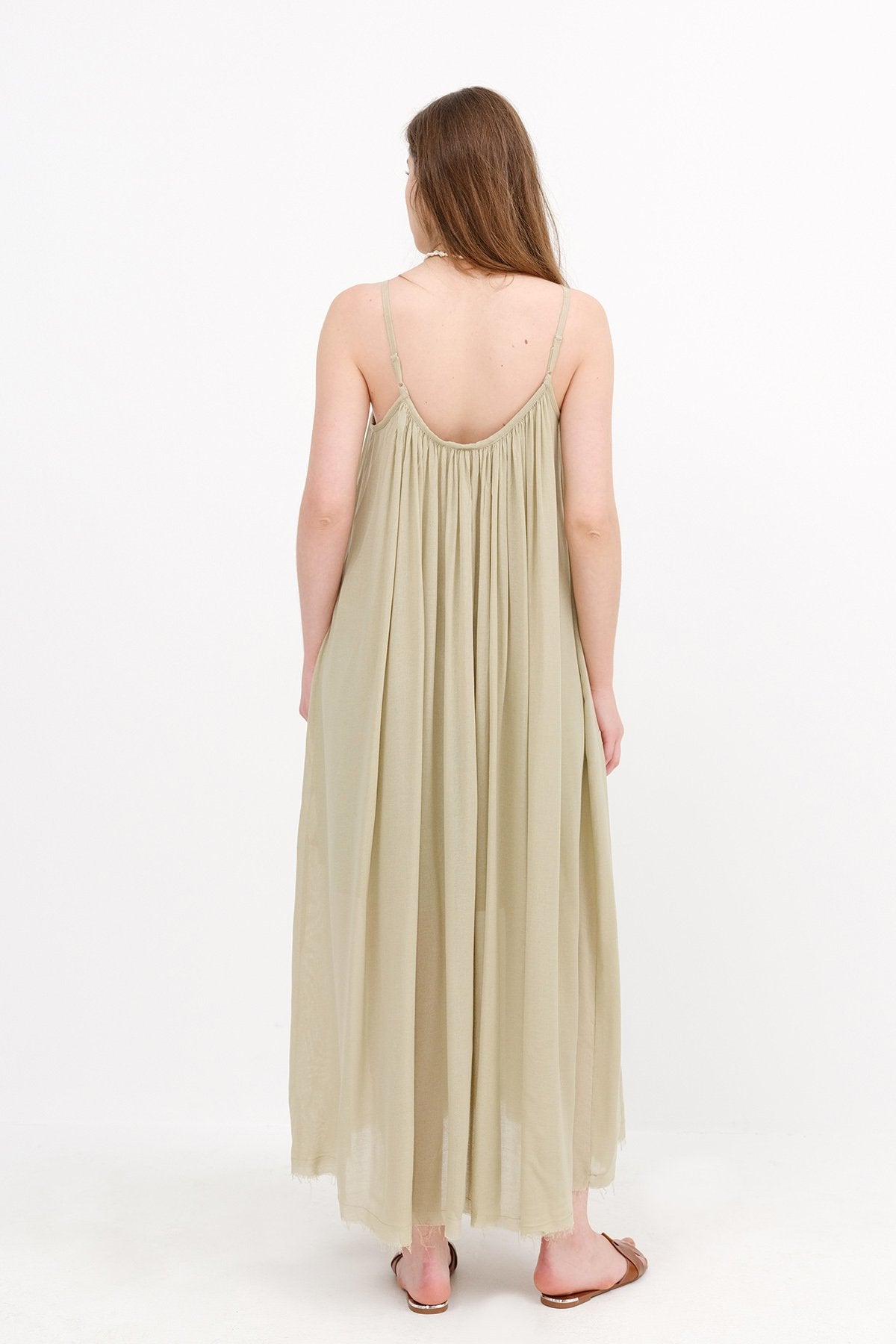 Khaki_Strappy-Long-Dress-addax