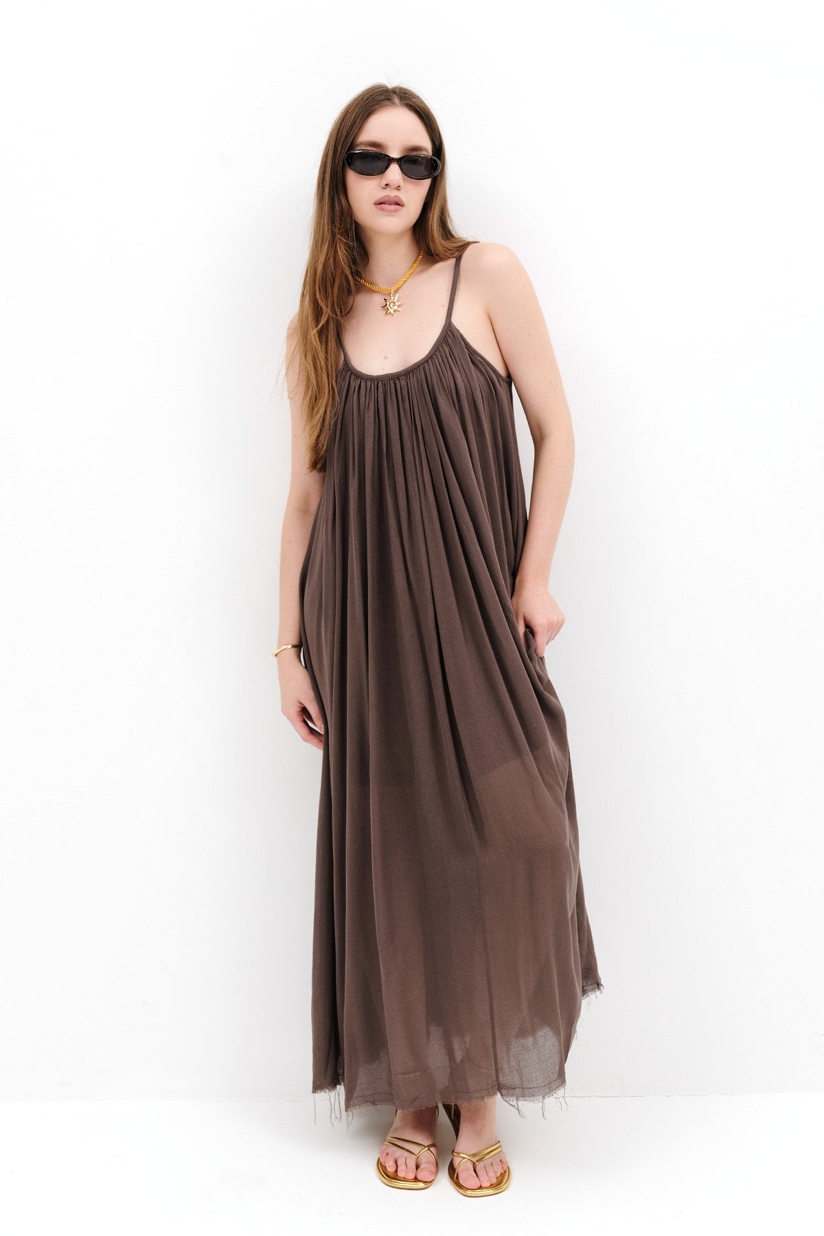 Brown_Strappy-Long-Dress-addax