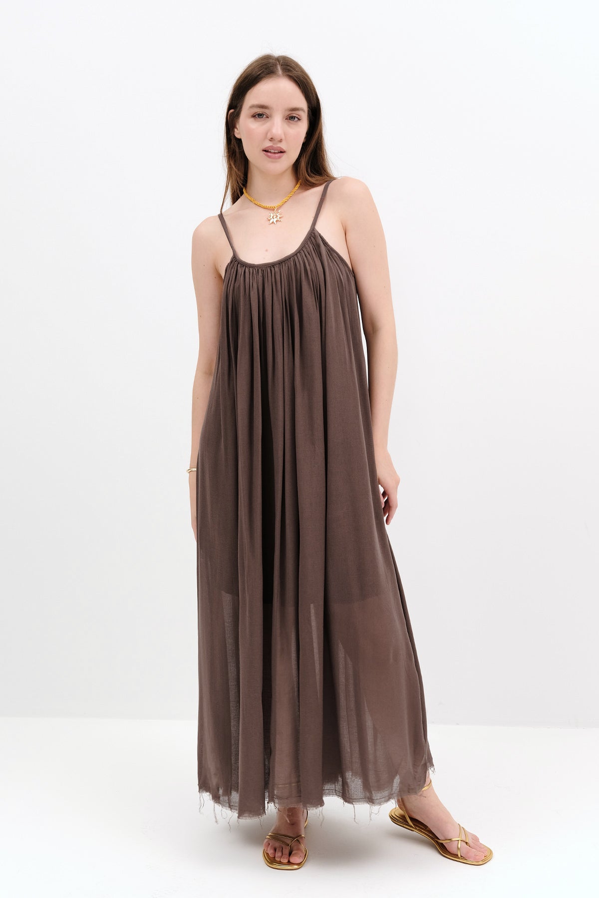 Brown_Strappy-Long-Dress-addax