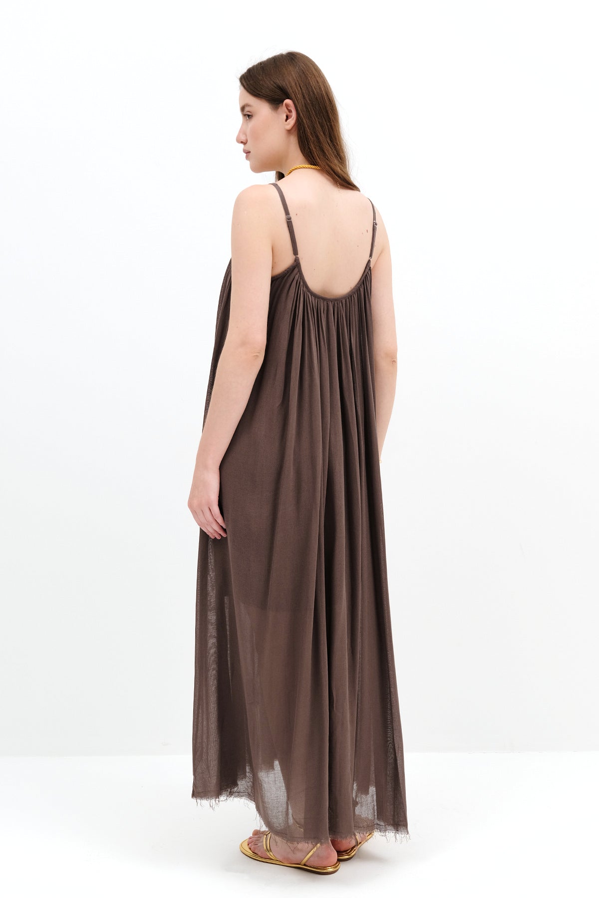 Brown_Strappy-Long-Dress-addax