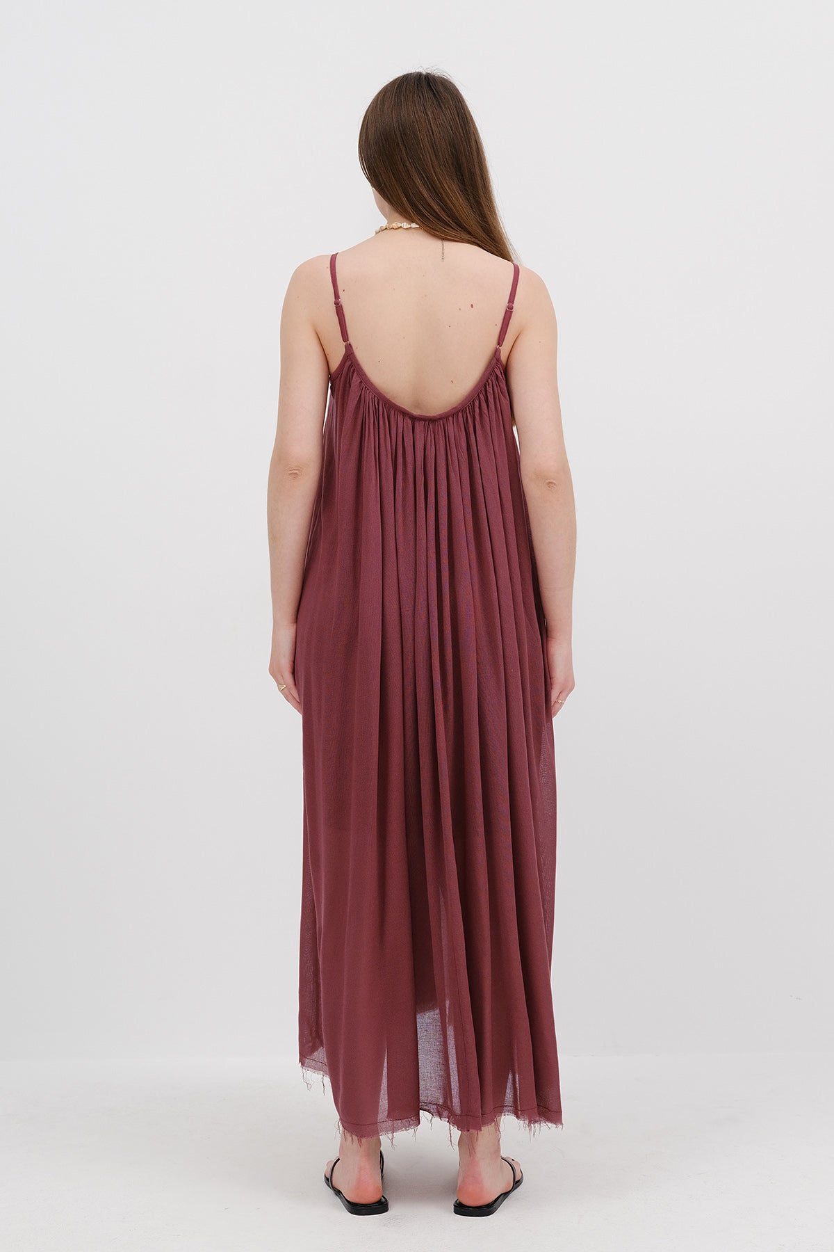 Burgundy_Strappy-Long-Dress-addax