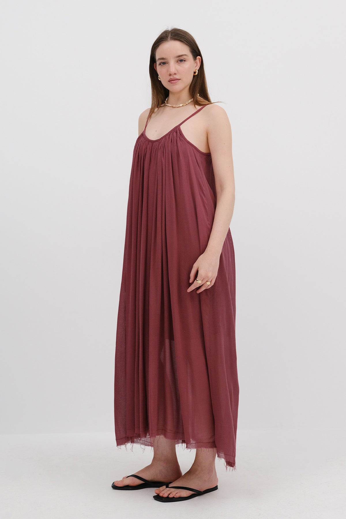 Burgundy_Strappy-Long-Dress-addax