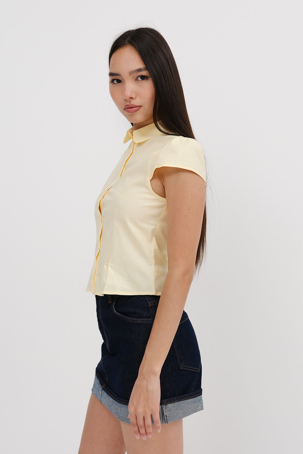 Light-Yellow_Short-Sleeve-Shirt-addax