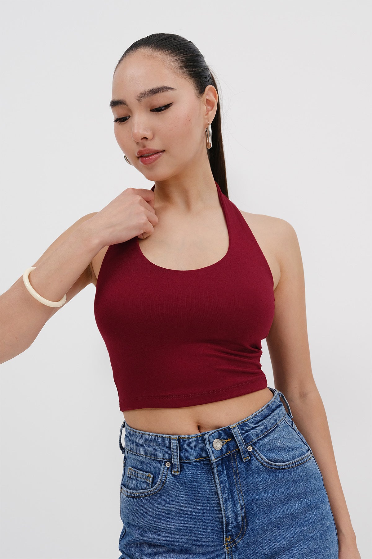 Burgundy_Neck-Tie-Blouse-addax
