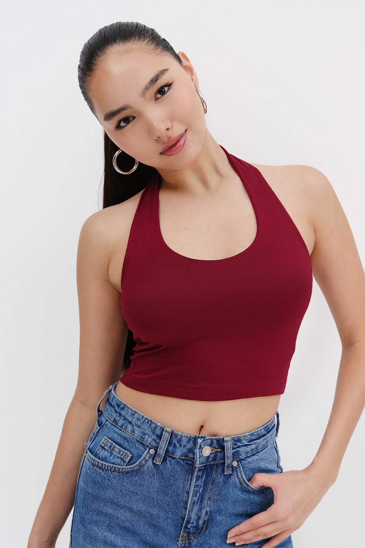 Burgundy_Neck-Tie-Blouse-addax