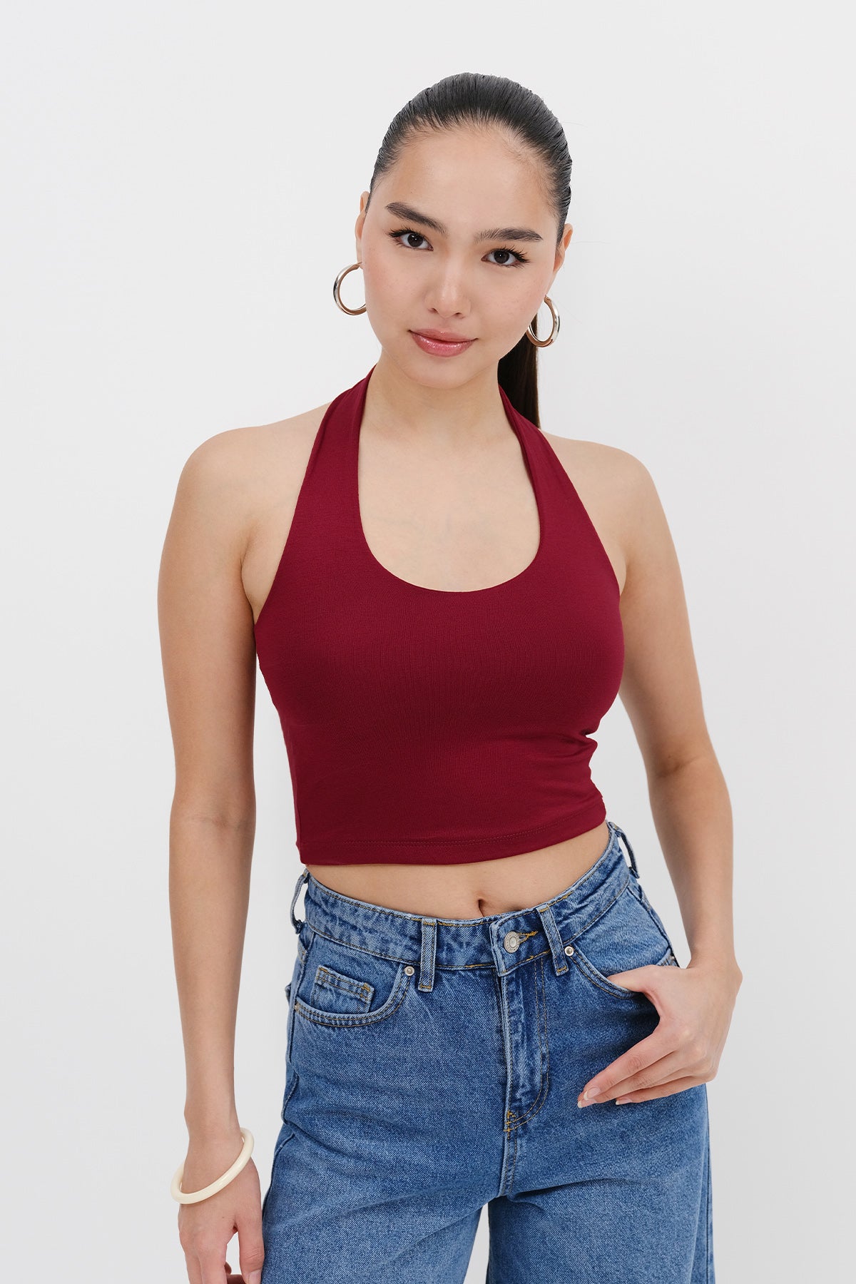 Burgundy_Neck-Tie-Blouse-addax