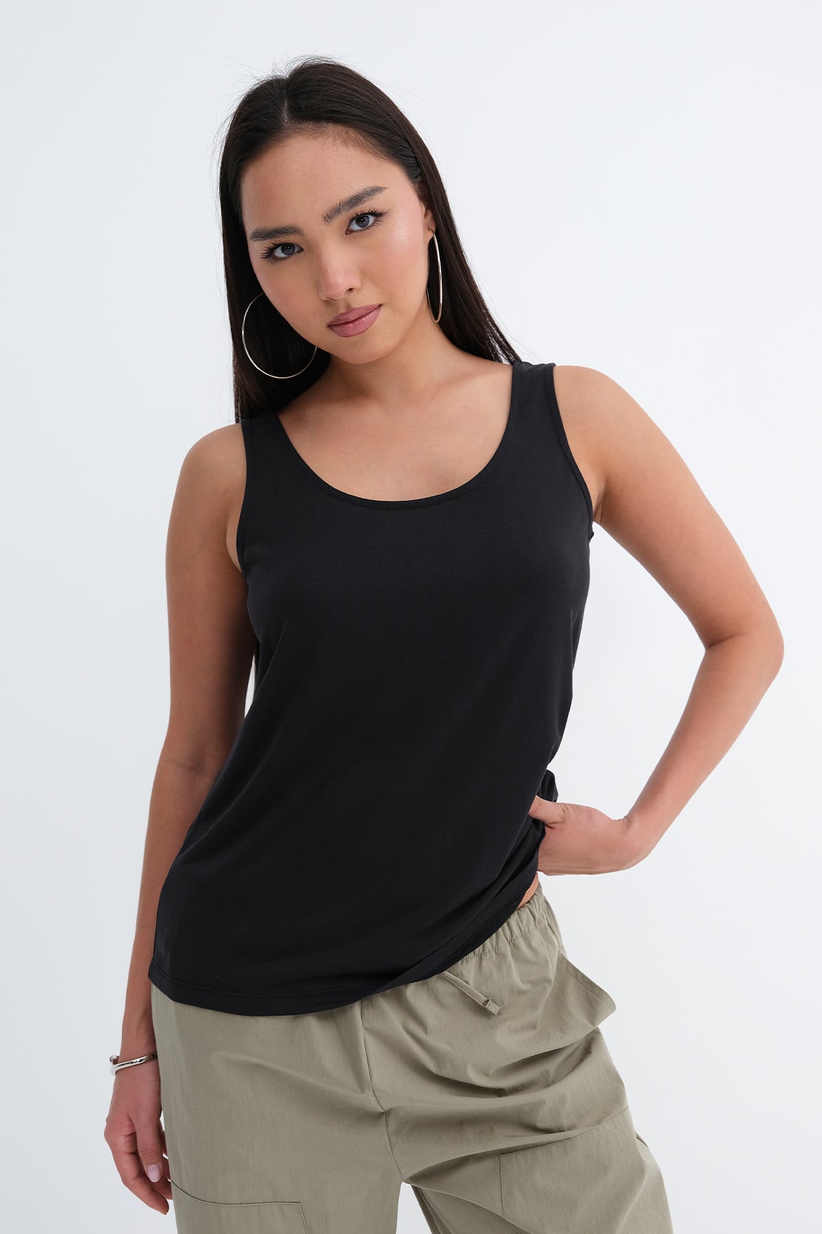 Charcoal_U-Neck-Sleeveless-Blouse-addax