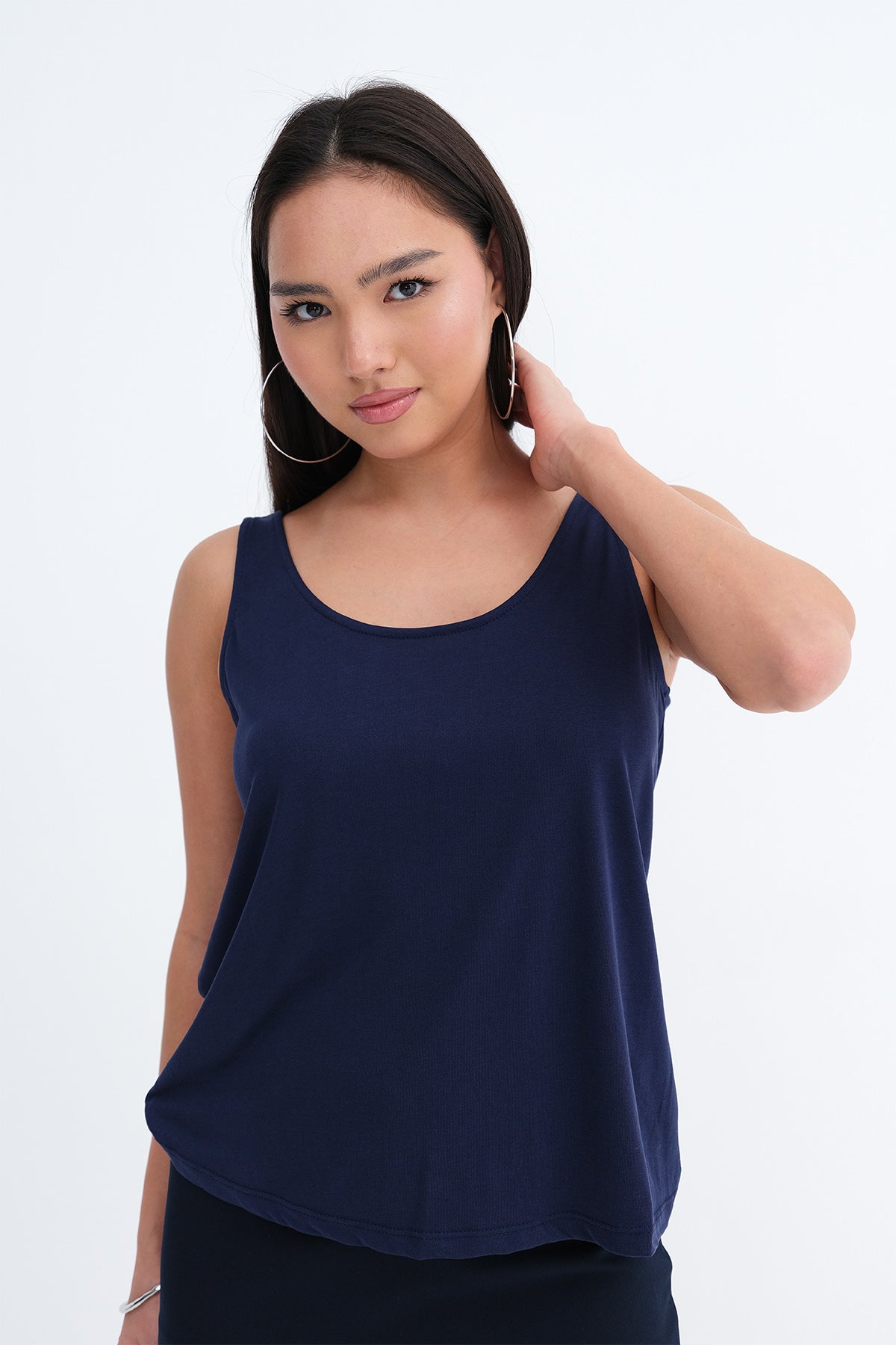 Night-Blue_U-Neck-Sleeveless-Blouse-addax