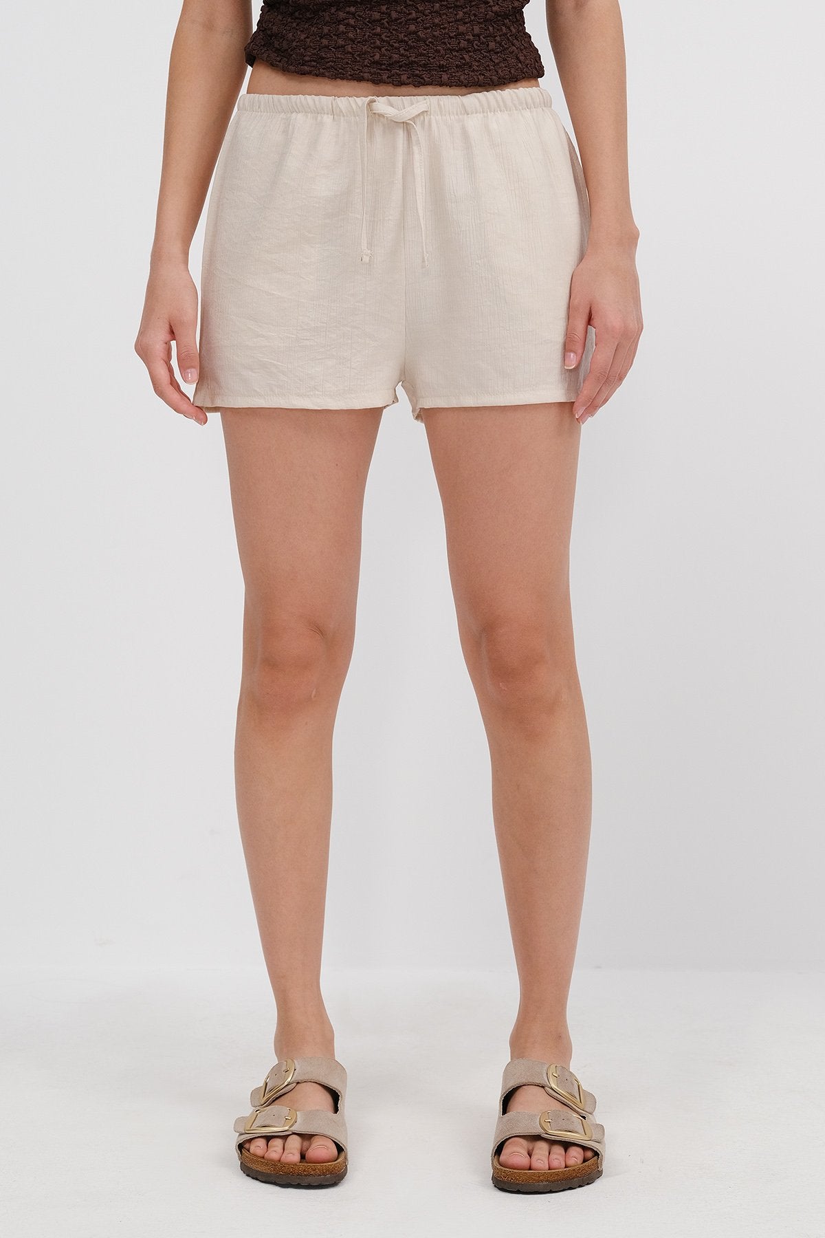 Stone_Elastic-Waist-Shorts-addax