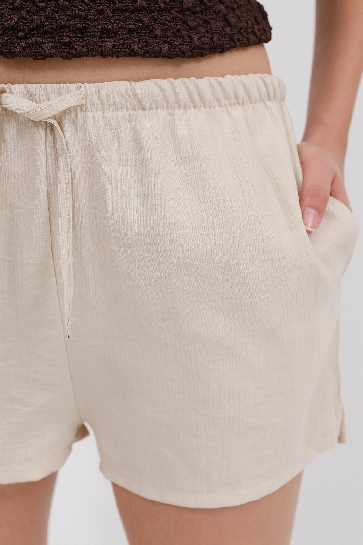 Stone_Elastic-Waist-Shorts-addax