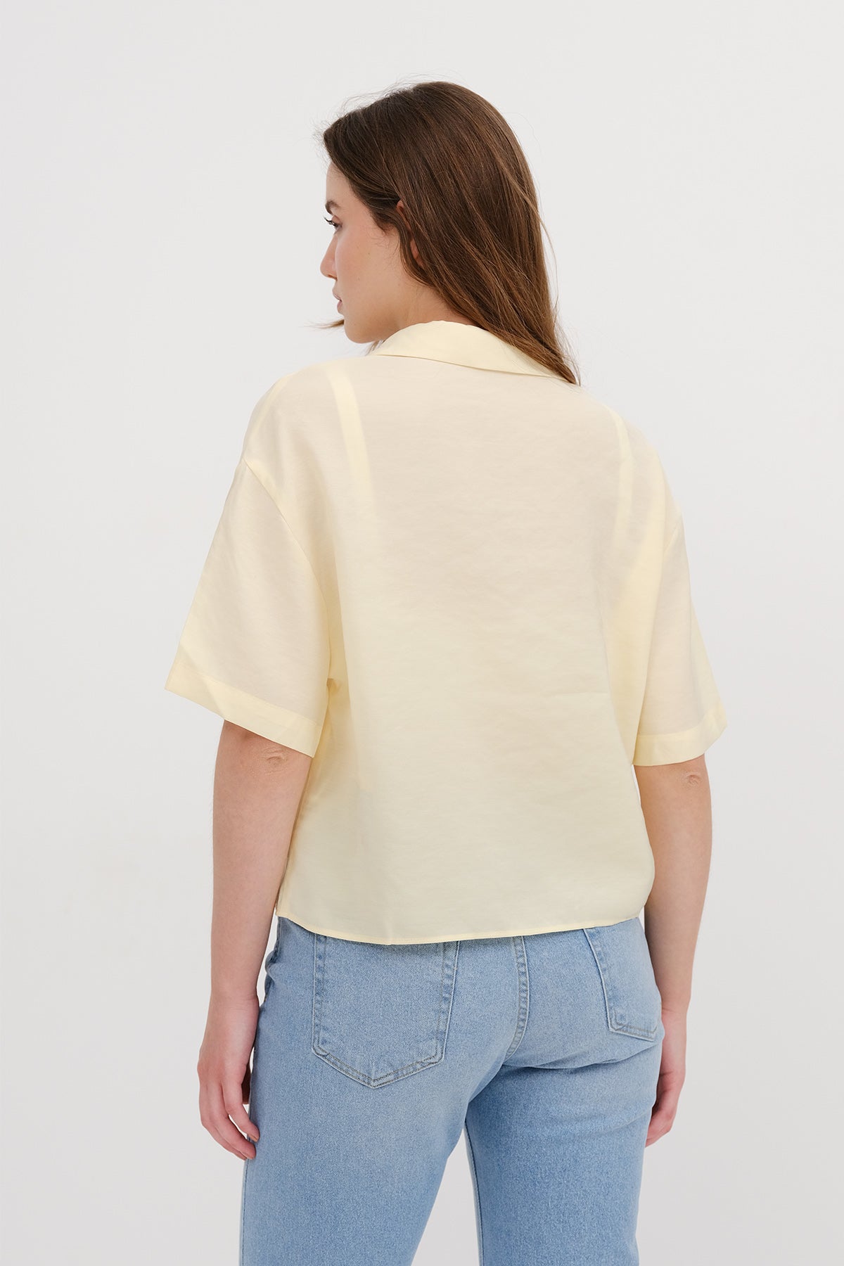 Light-Yellow_Short-Sleeve-Modal-Shirt-addax
