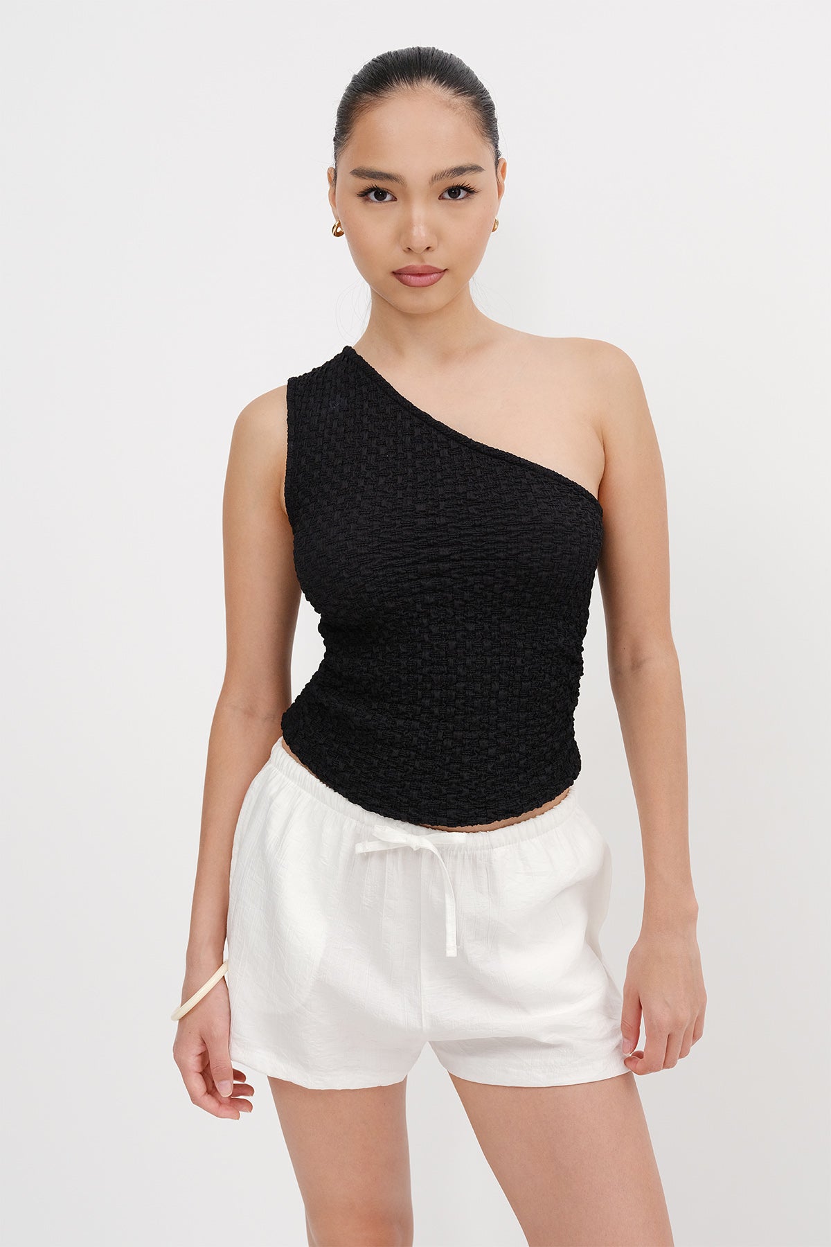 Black_One-Shoulder-Textured-Blouse-addax