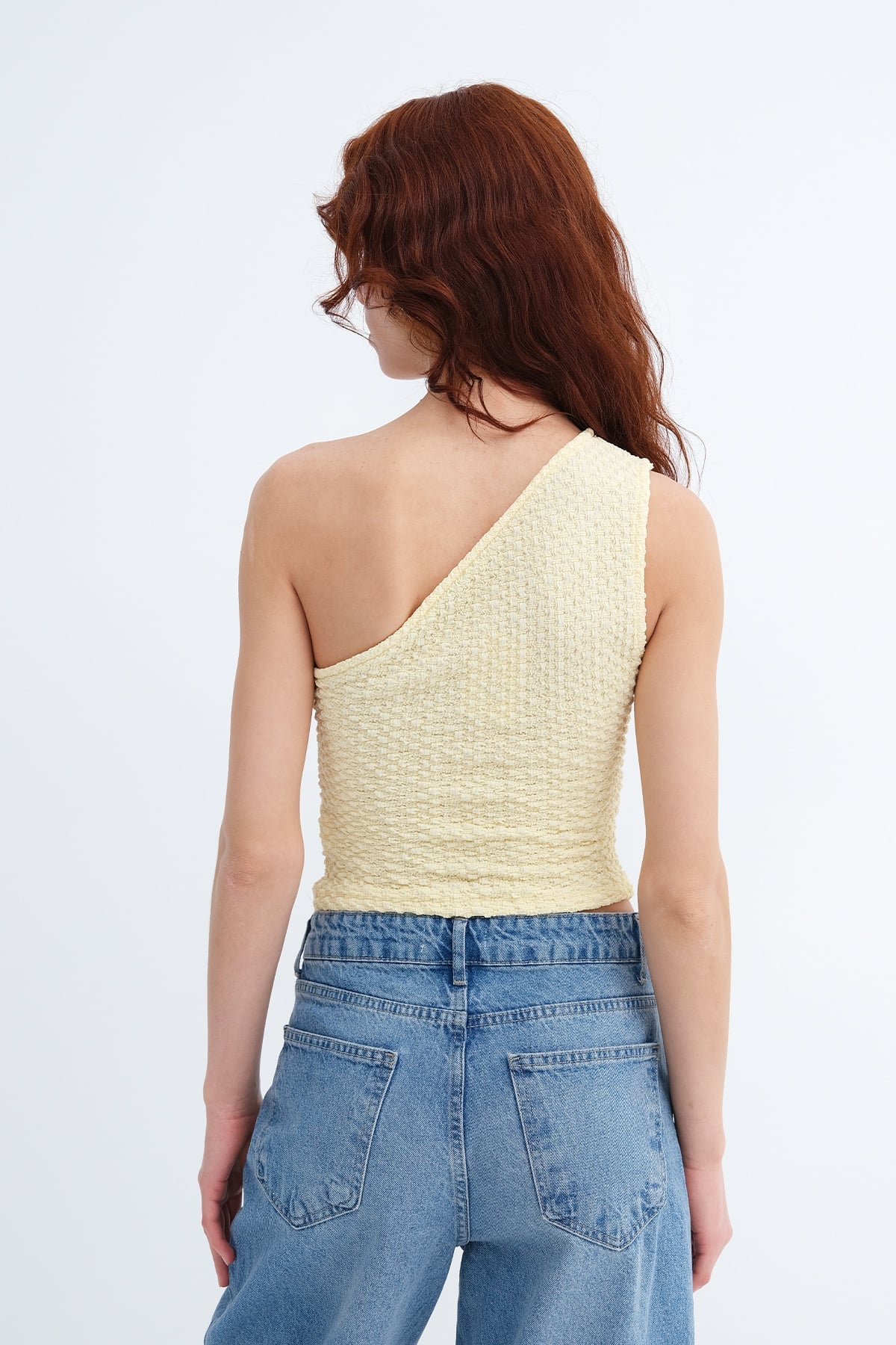Light-Yellow_One-Shoulder-Textured-Blouse-addax