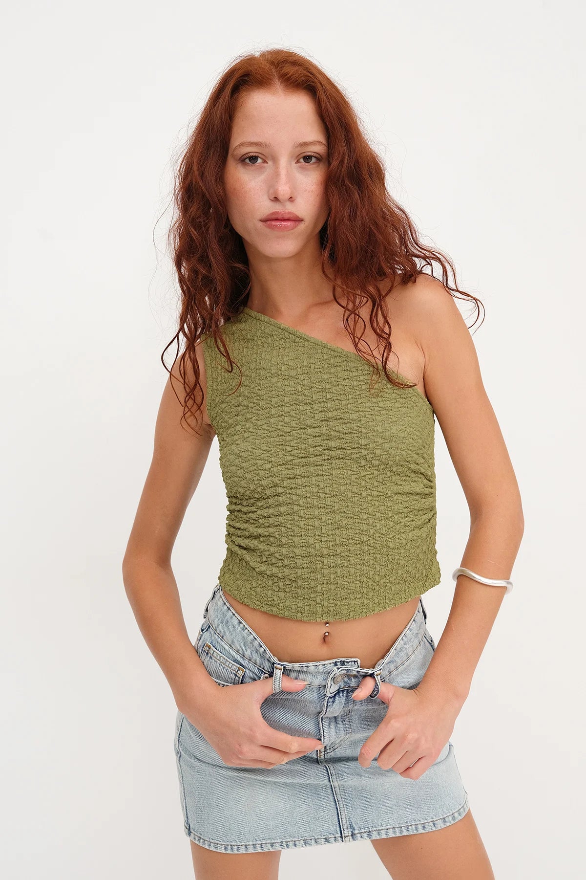 Olive_One-Shoulder-Textured-Blouse-addax