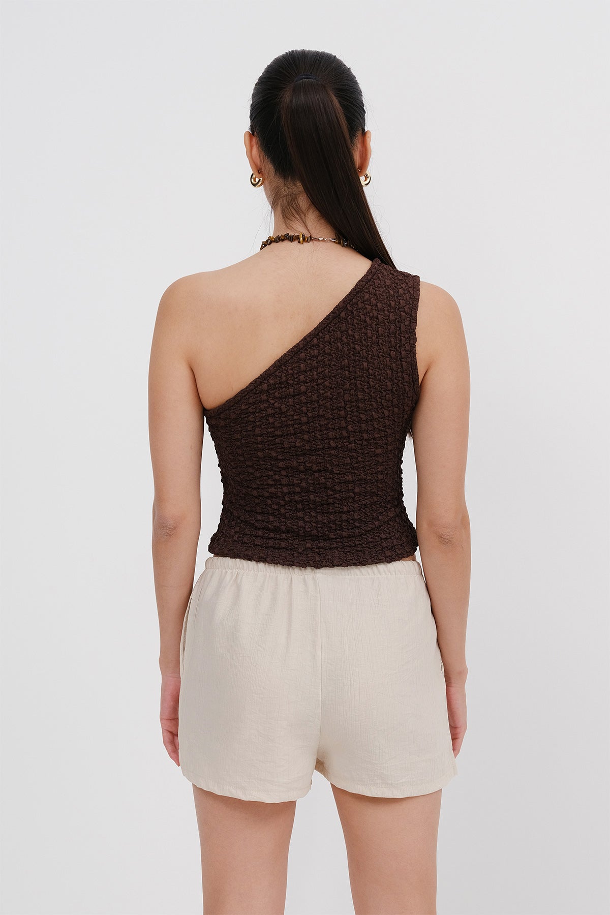 Bitter-Coffee_One-Shoulder-Textured-Blouse-addax