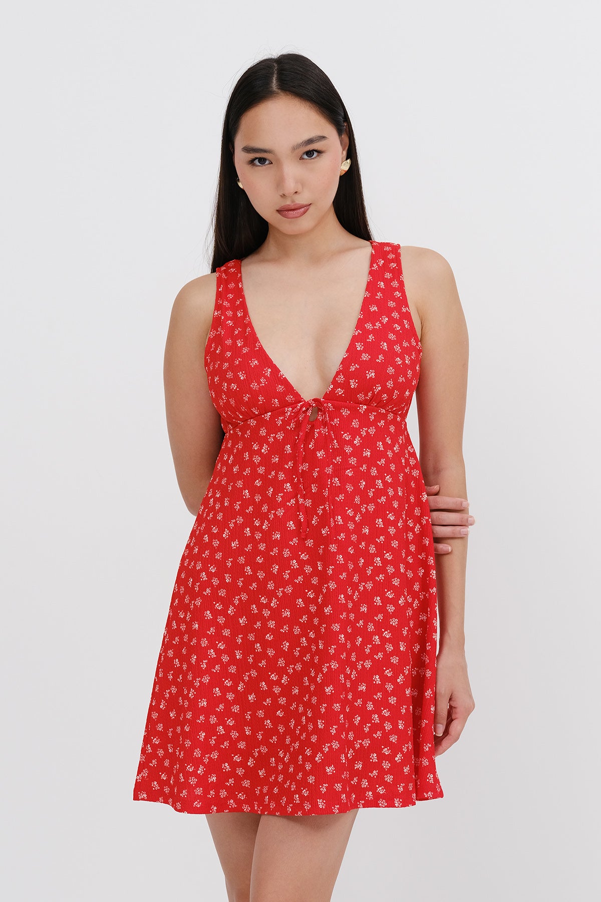 Red---Ecru_Floral-Mini-Dress-addax