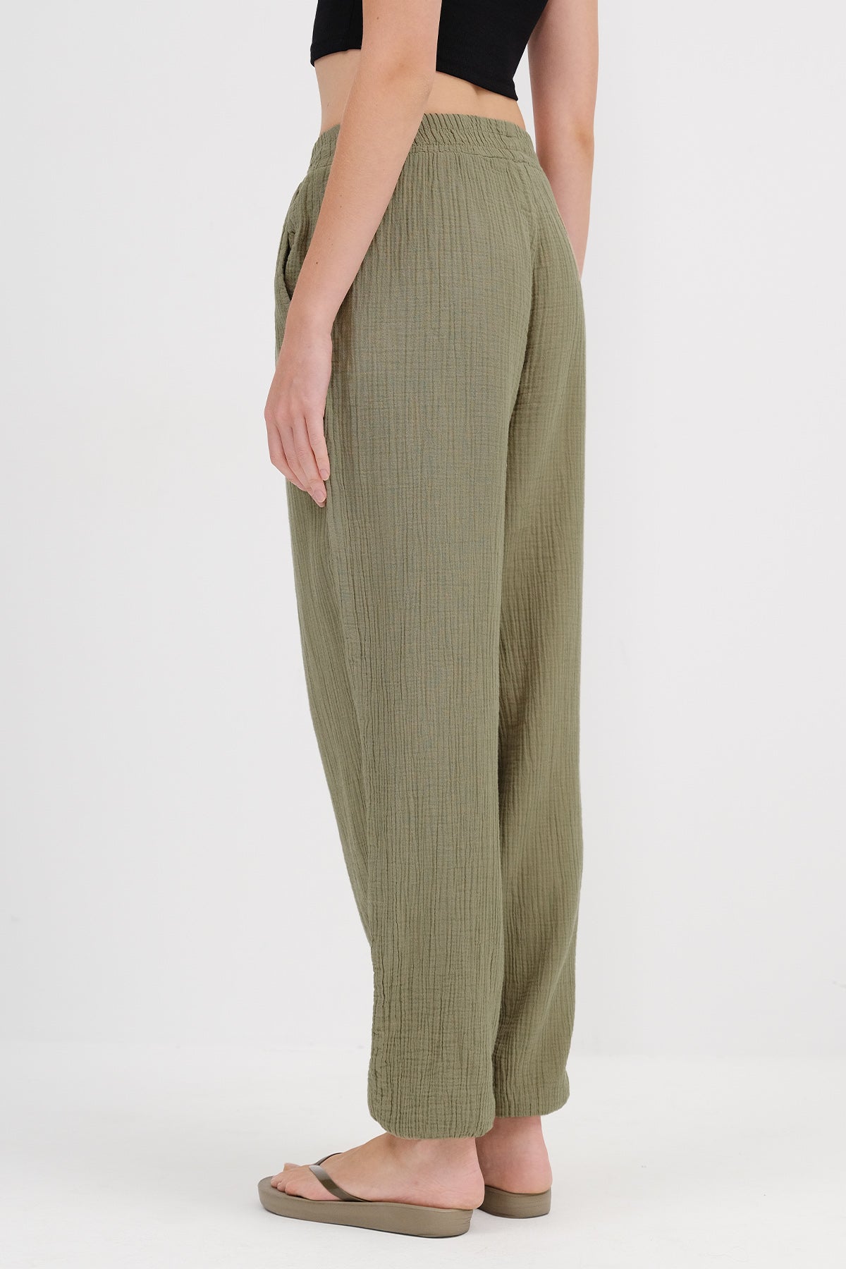 Khaki_Jogger-Pants-with-Elastic-addax
