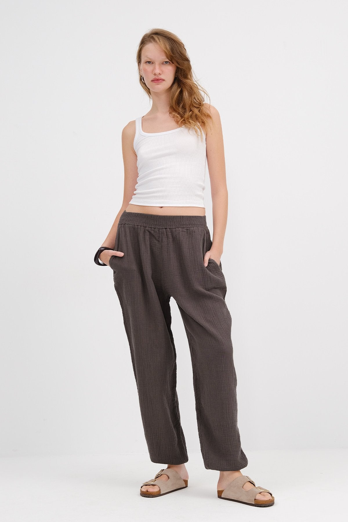 Soft-Brown_Jogger-Pants-with-Elastic-addax