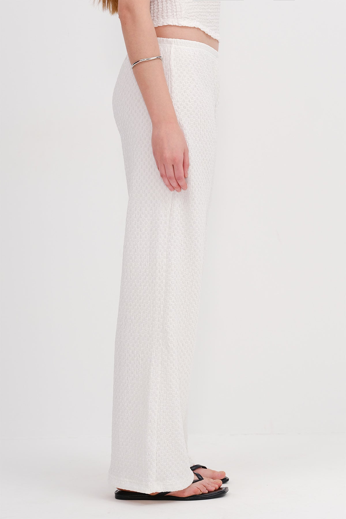White_Textured-Pants-with-Elastic-Waist-addax