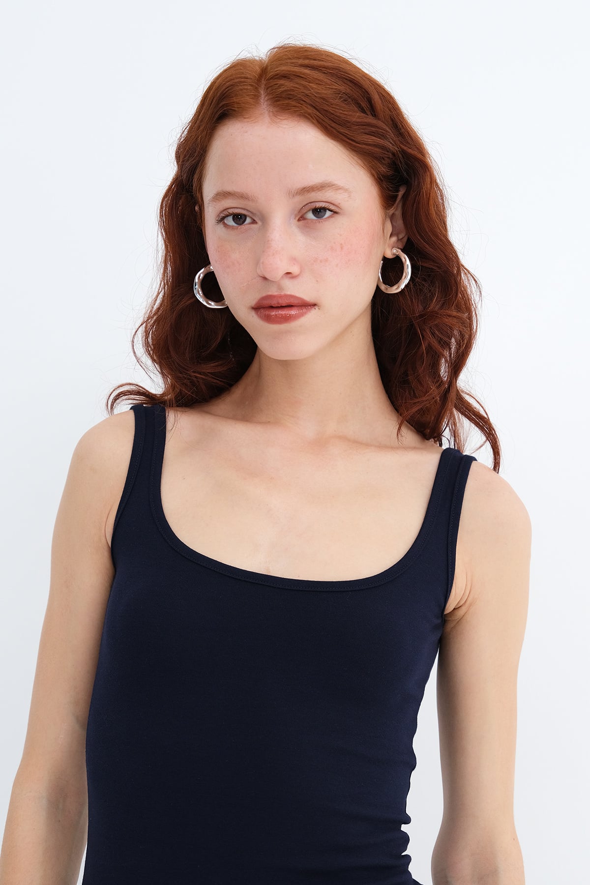 Dark-Night-Blue_Thick-Strap-Midi-Dress-addax