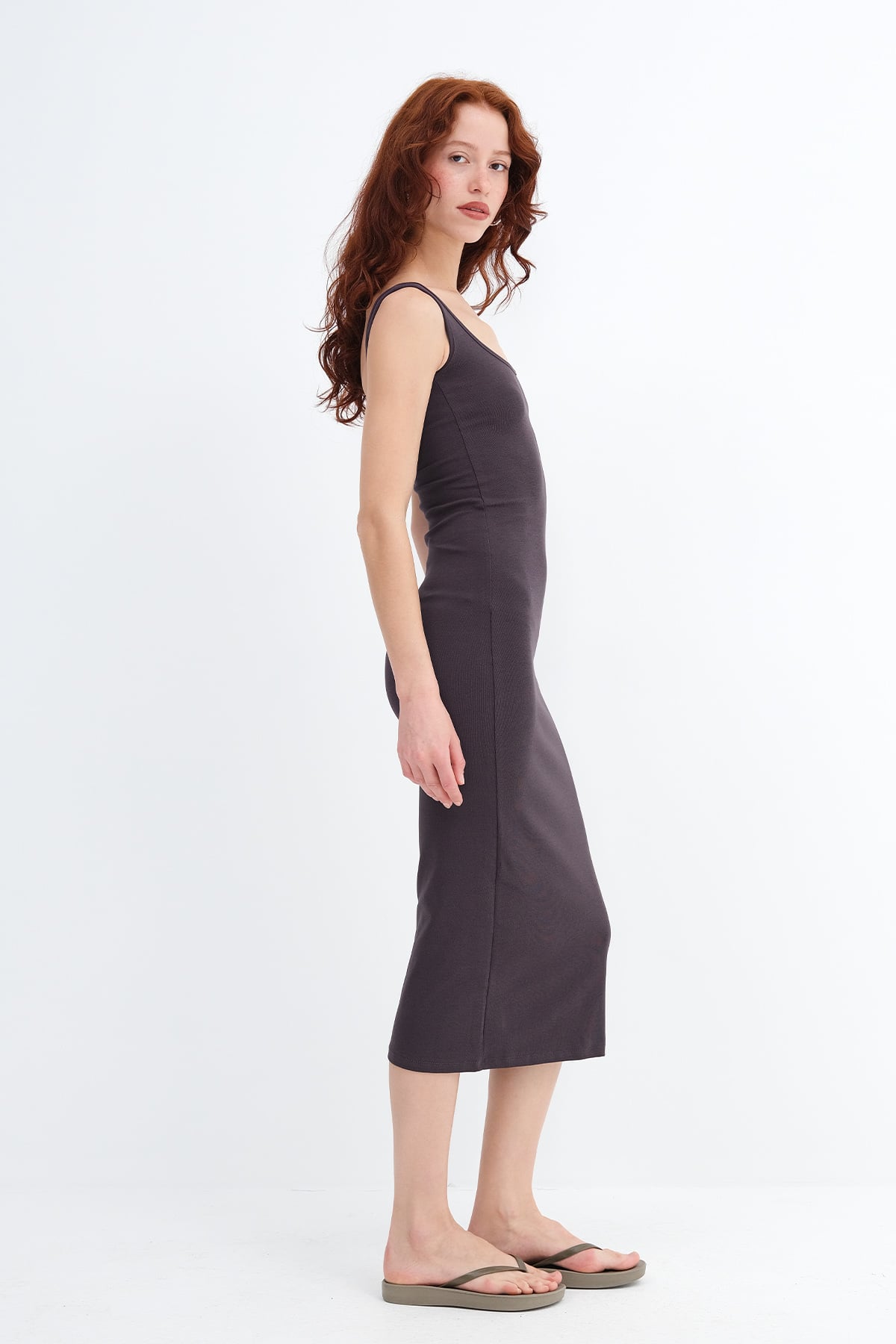 Soft-Brown_Thick-Strap-Midi-Dress-addax
