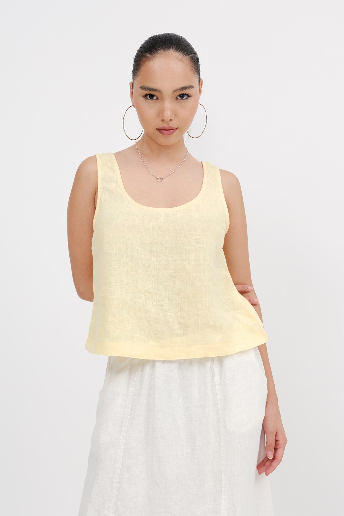 Light-Yellow_U-Neck-Linen-Undershirt-addax