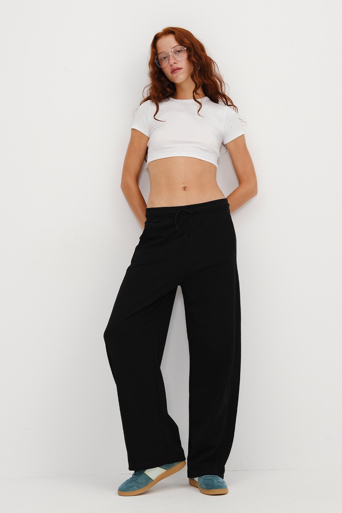 Wide Leg Sweatpants with Pockets