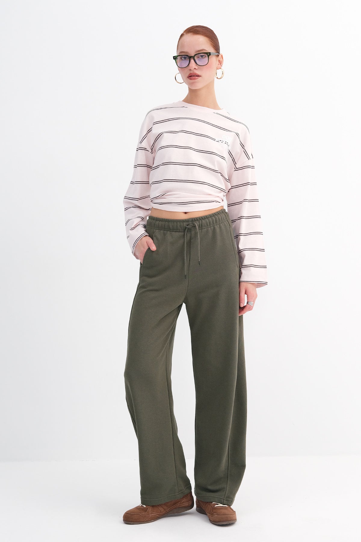 Wide Leg Sweatpants with Pockets
