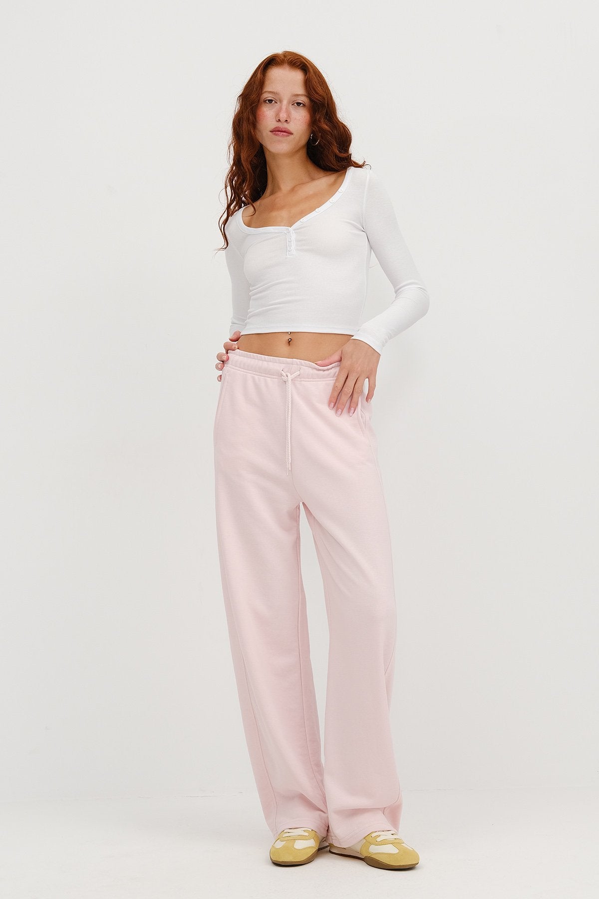 Wide Leg Sweatpants with Pockets