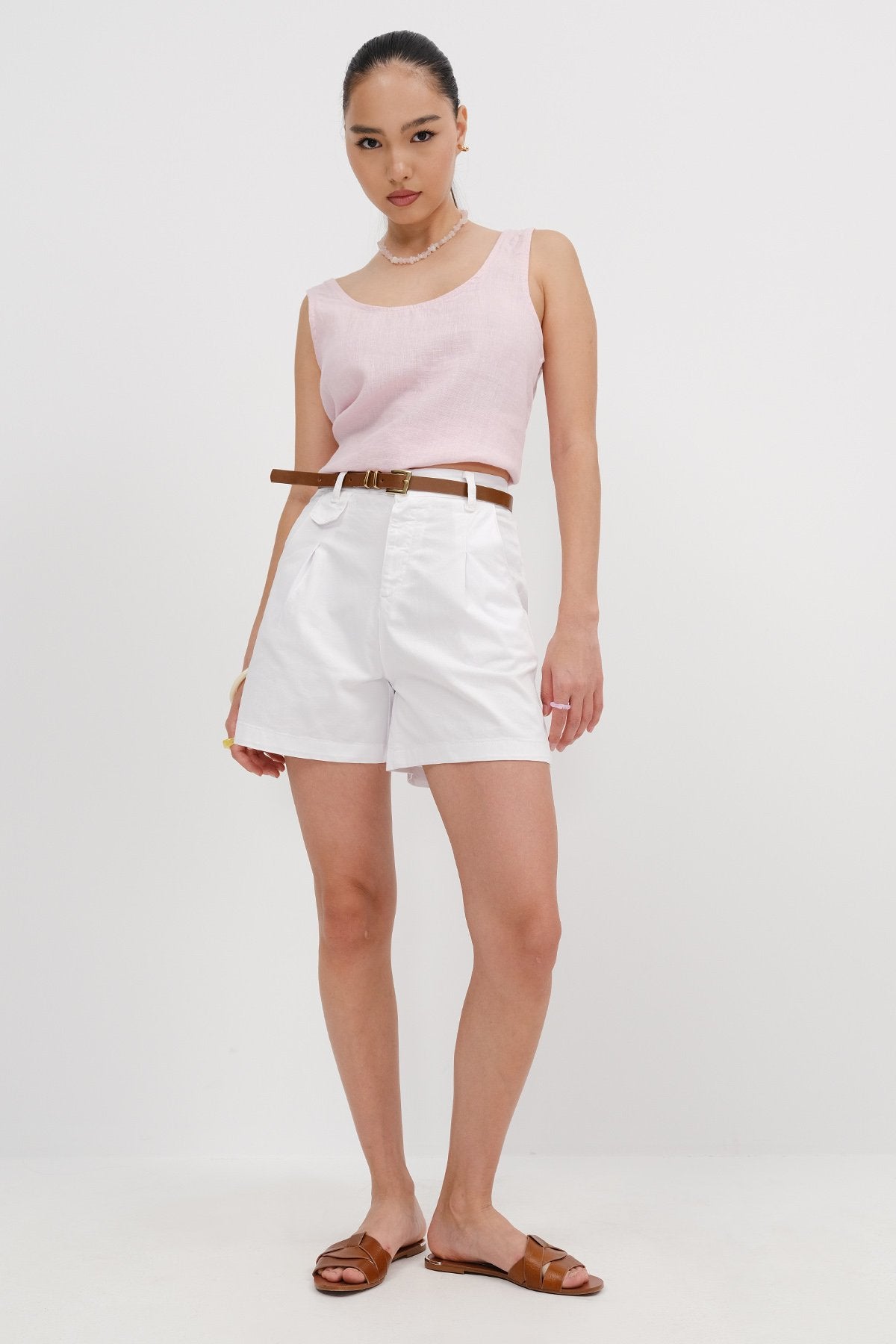 White_Pocket-Belted-Shorts-addax