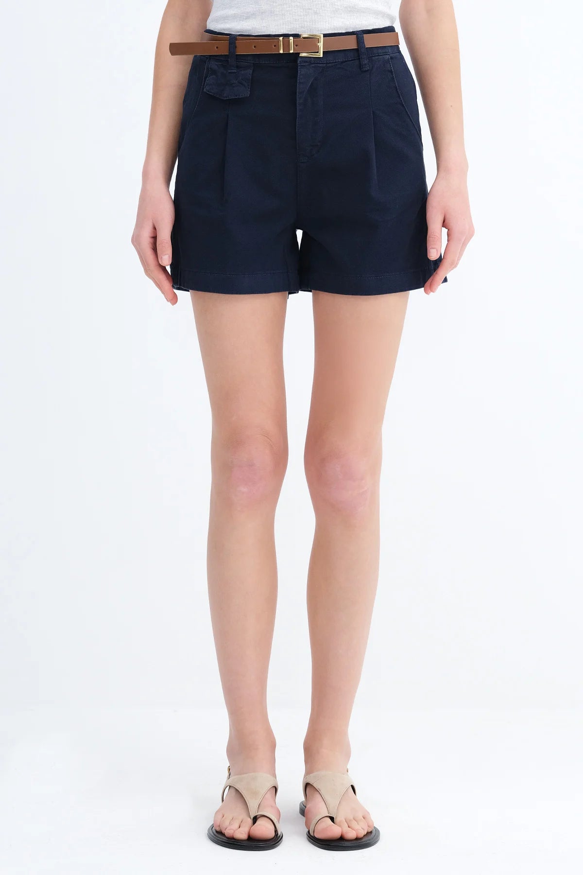Night-Blue_Pocket-Belted-Shorts-addax